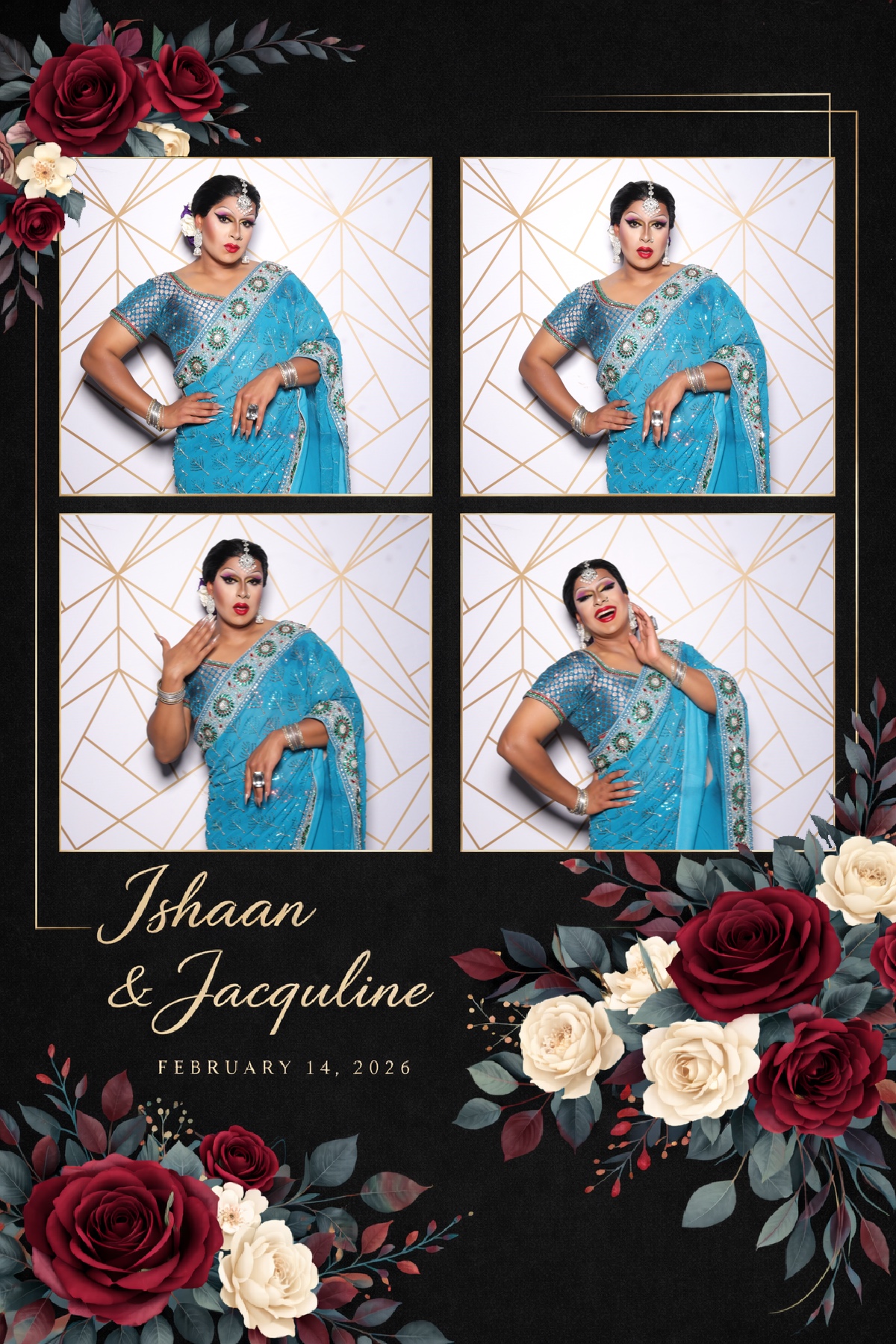 Ishaan + Jacqueline Wedding | View more photos from the event at v1.boothgallery.com/u/PhabPhotobooth/Ishaan-Jacqueline-Wedding
