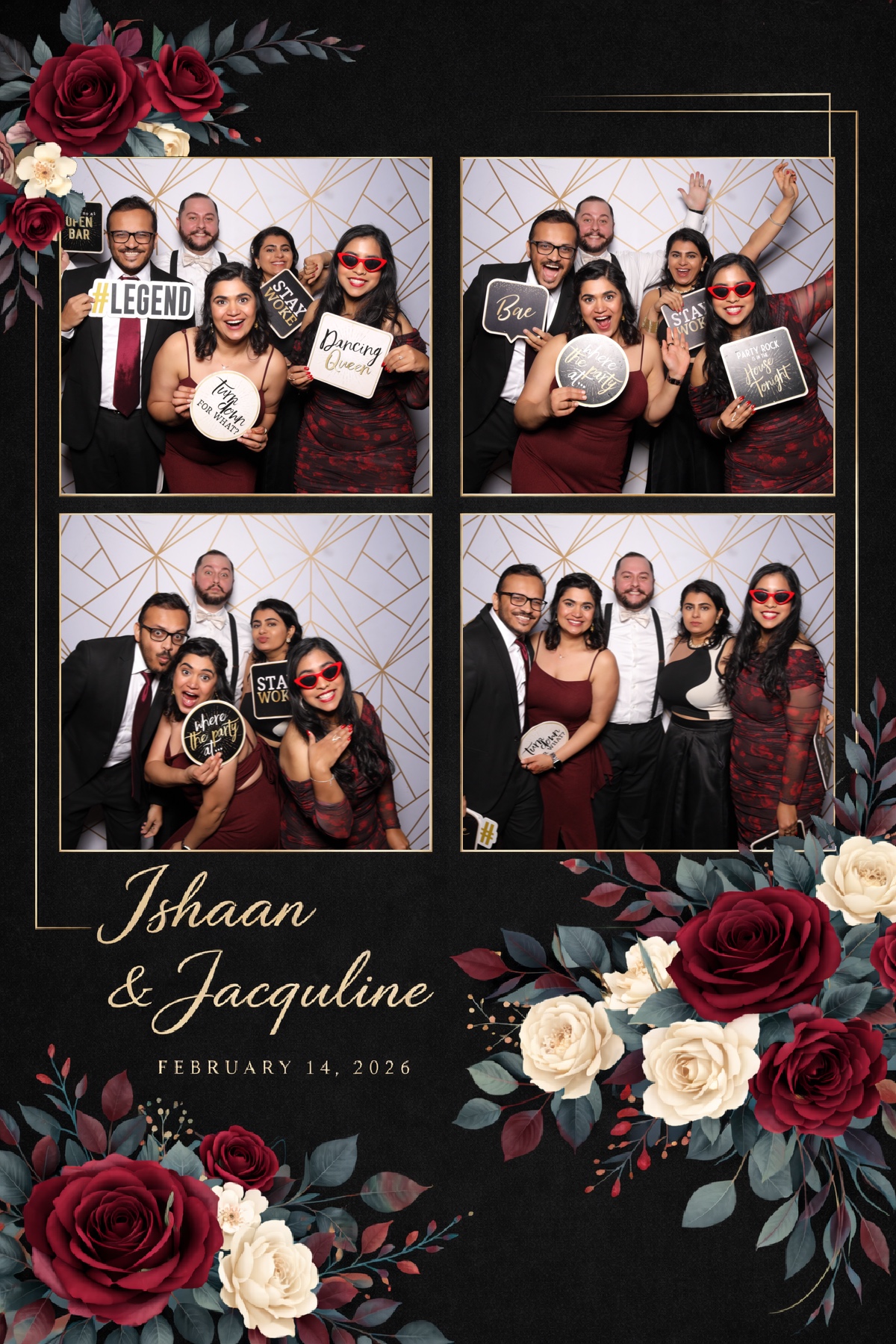 Ishaan + Jacqueline Wedding | View more photos from the event at v1.boothgallery.com/u/PhabPhotobooth/Ishaan-Jacqueline-Wedding