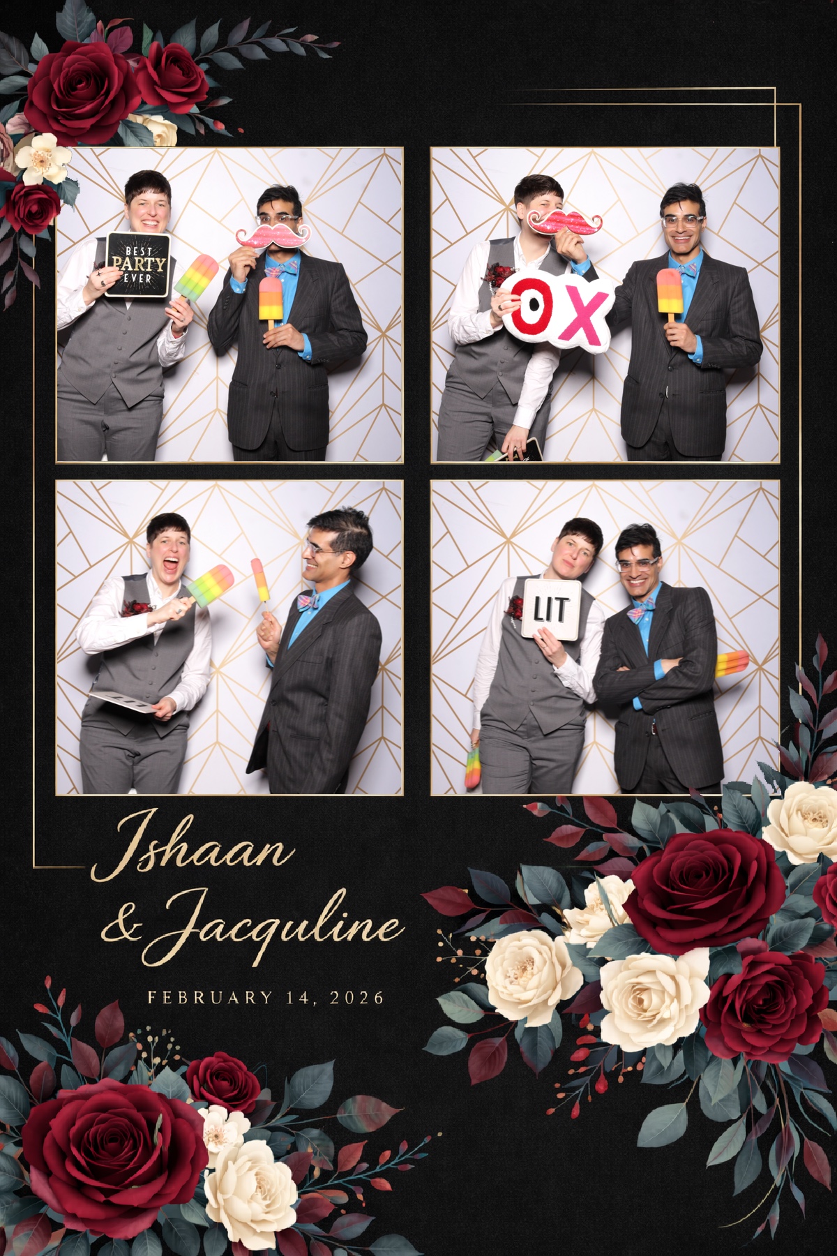 Ishaan + Jacqueline Wedding | View more photos from the event at v1.boothgallery.com/u/PhabPhotobooth/Ishaan-Jacqueline-Wedding