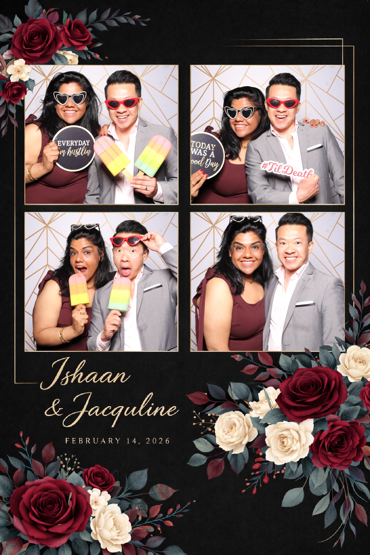 Ishaan + Jacqueline Wedding | View more photos from the event at v1.boothgallery.com/u/PhabPhotobooth/Ishaan-Jacqueline-Wedding