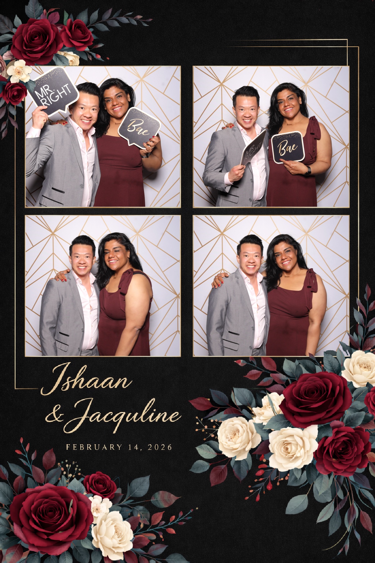 Ishaan + Jacqueline Wedding | View more photos from the event at v1.boothgallery.com/u/PhabPhotobooth/Ishaan-Jacqueline-Wedding