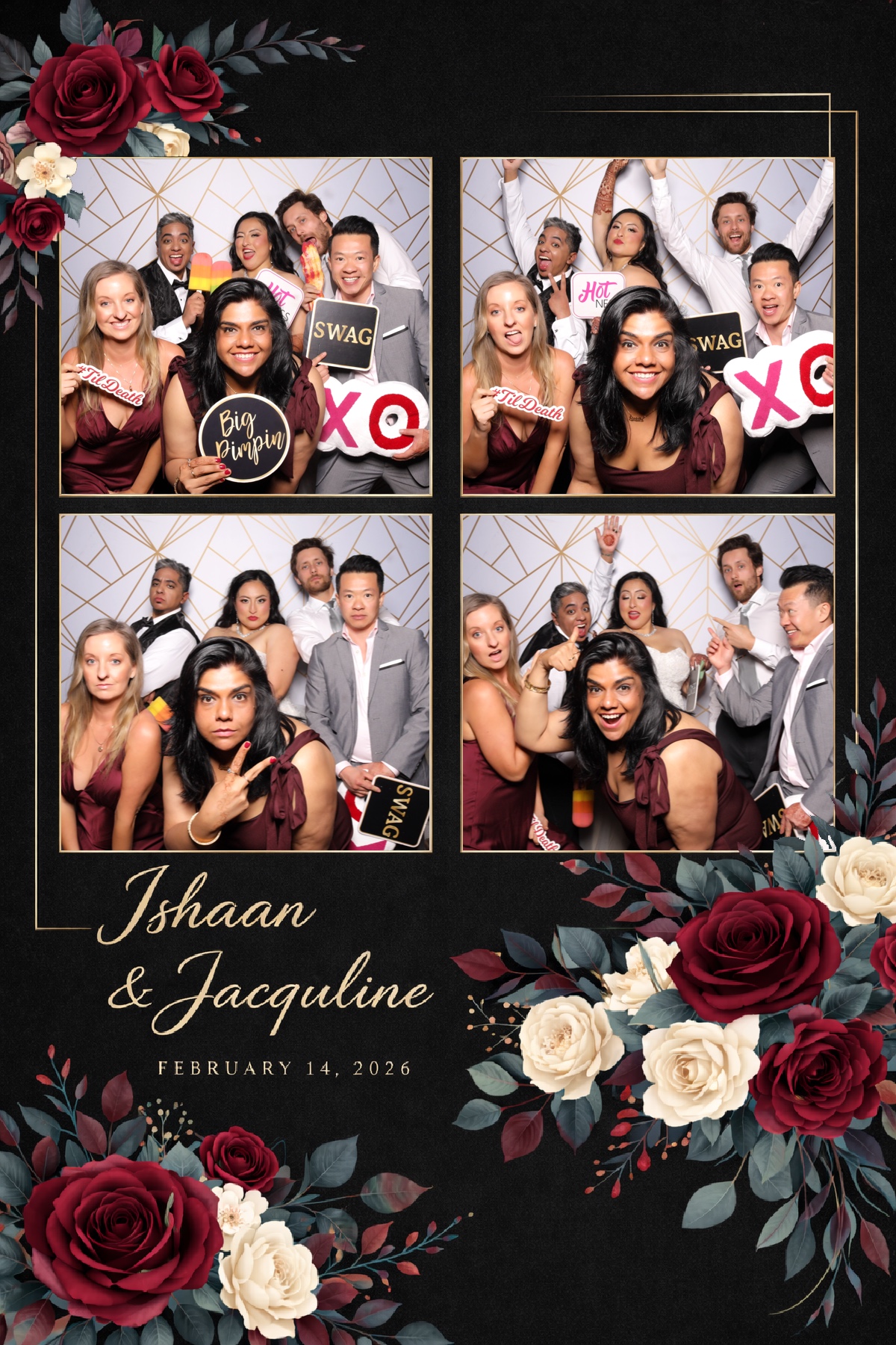 Ishaan + Jacqueline Wedding | View more photos from the event at v1.boothgallery.com/u/PhabPhotobooth/Ishaan-Jacqueline-Wedding