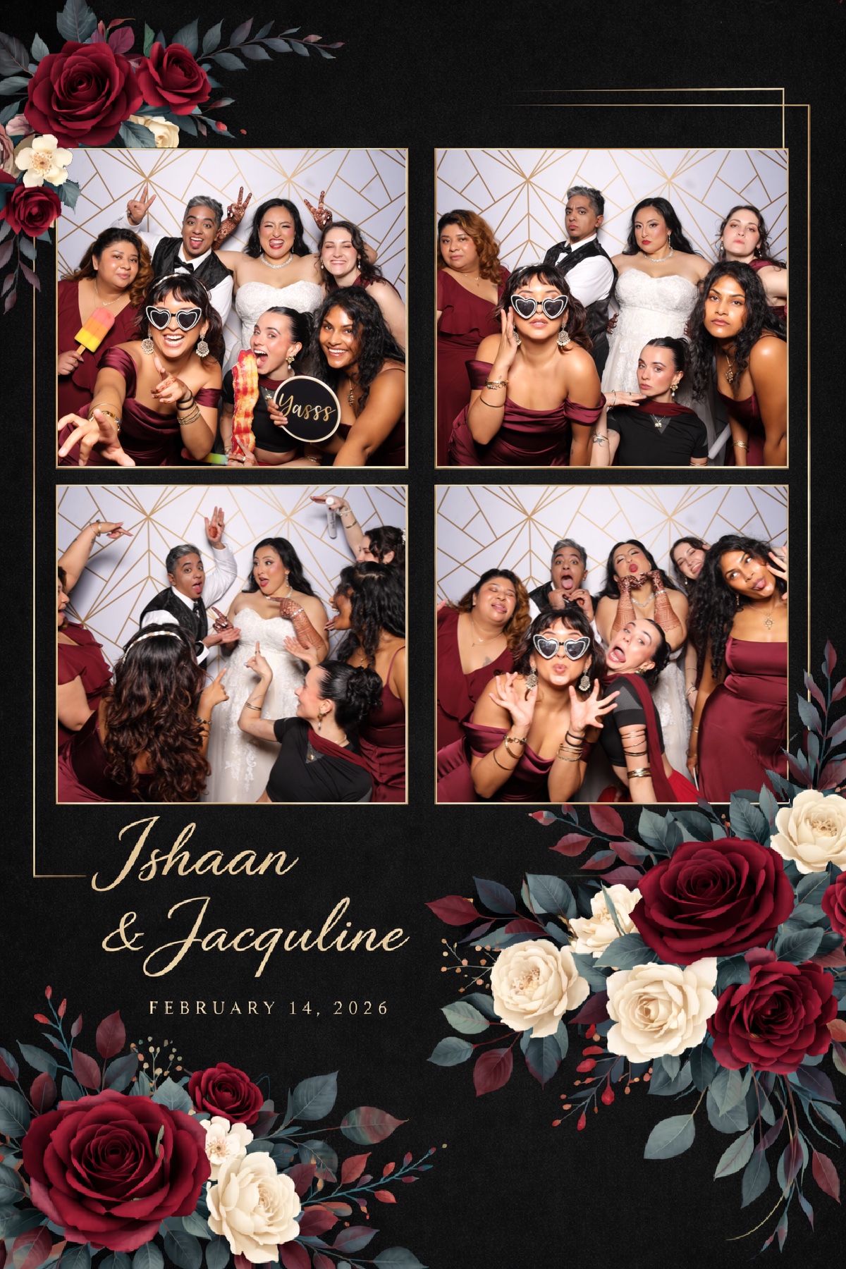 Ishaan + Jacqueline Wedding | View more photos from the event at v1.boothgallery.com/u/PhabPhotobooth/Ishaan-Jacqueline-Wedding