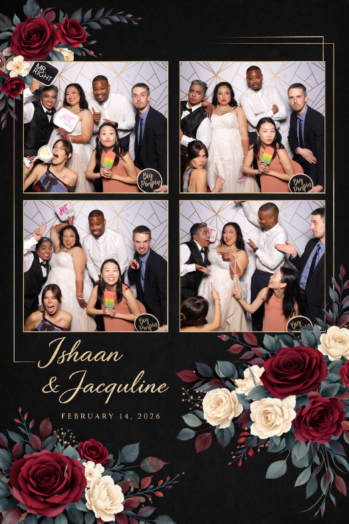 Ishaan + Jacqueline Wedding | View more photos from the event at v1.boothgallery.com/u/PhabPhotobooth/Ishaan-Jacqueline-Wedding