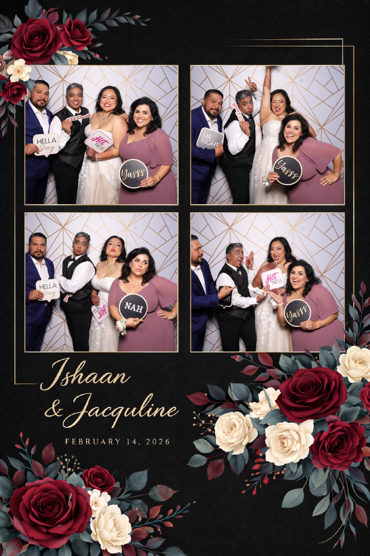 Ishaan + Jacqueline Wedding | View more photos from the event at v1.boothgallery.com/u/PhabPhotobooth/Ishaan-Jacqueline-Wedding