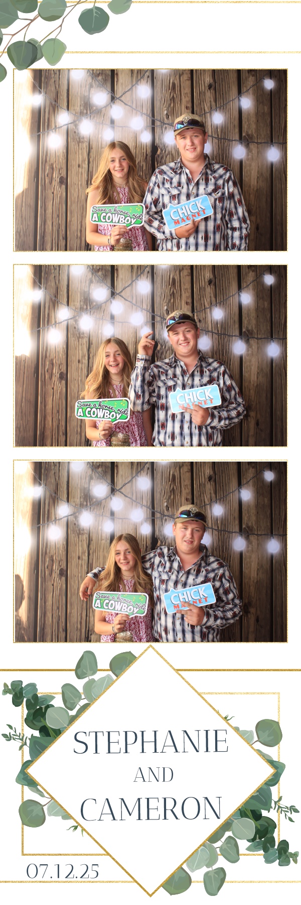 Stephanie and Cameron | View more photos from the event at gallery.photoboothbillings.com/u/PhotoBoothBillings/Stephanie-and-Cameron