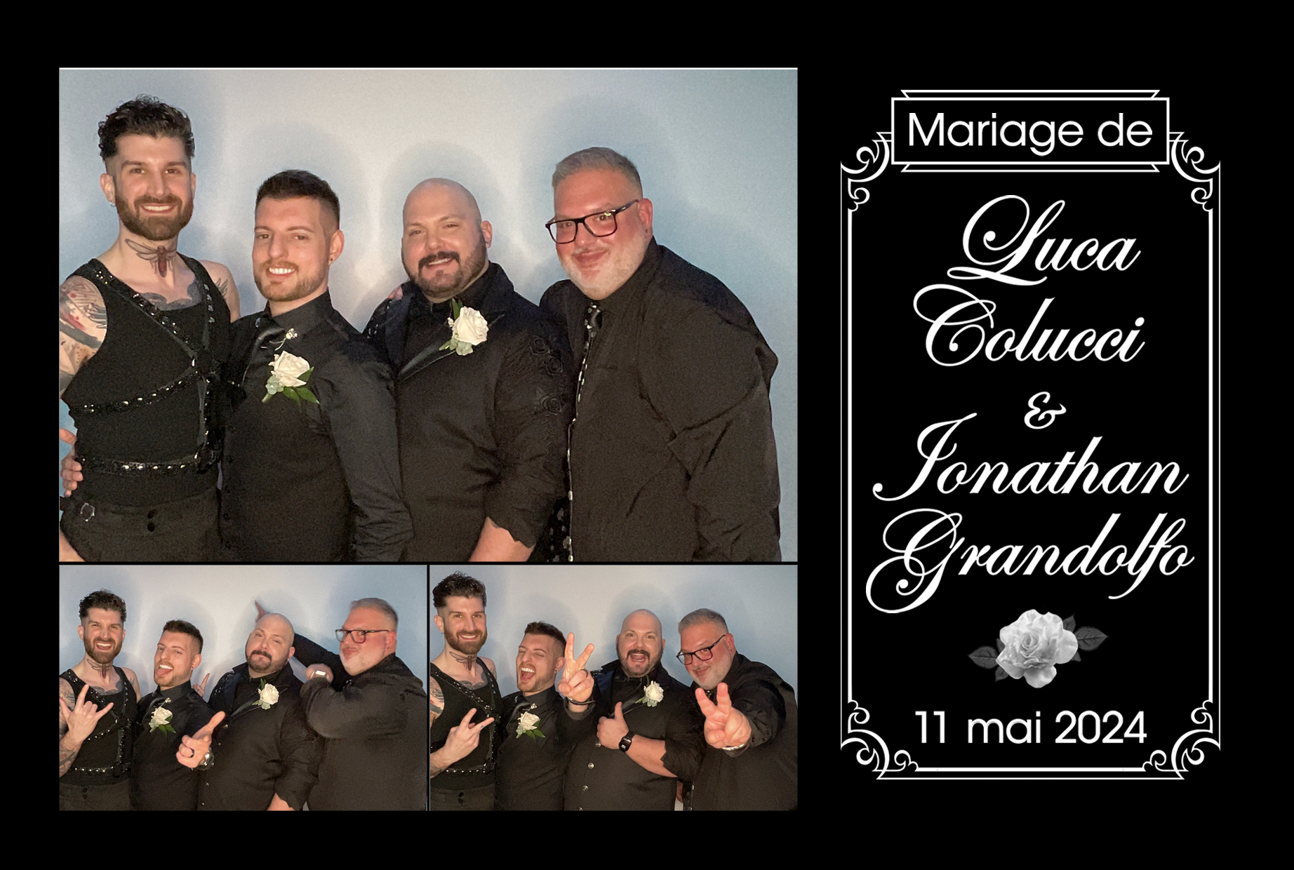 Mariage de Jonathan Grandolfo et Luca Colucci | View more photos from the event at album.pbooth.red/u/Photobooth-RED/Mariage-de-Jonathan-Grandolfo-et-Luca-Colucci