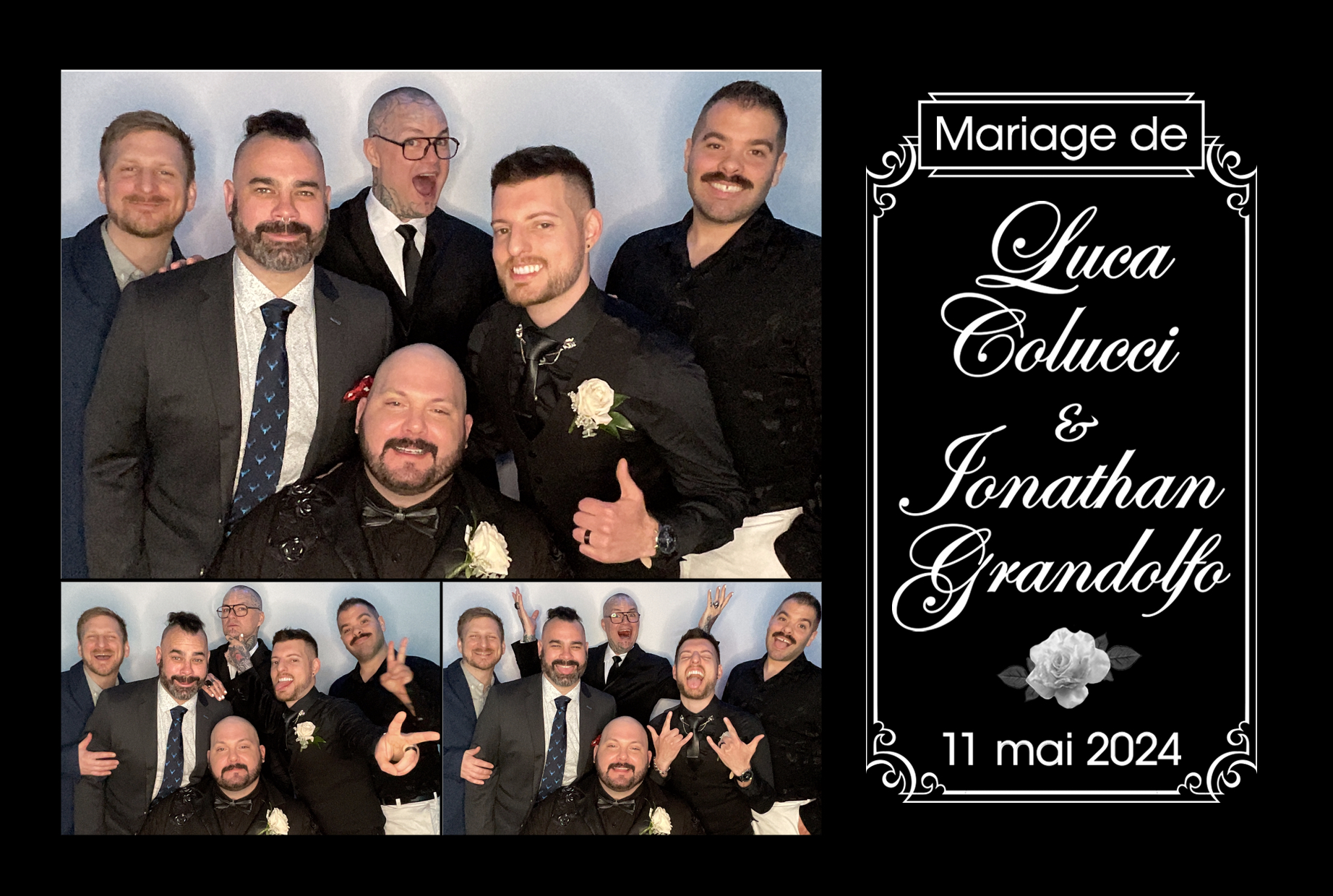 Mariage de Jonathan Grandolfo et Luca Colucci | View more photos from the event at album.pbooth.red/u/Photobooth-RED/Mariage-de-Jonathan-Grandolfo-et-Luca-Colucci