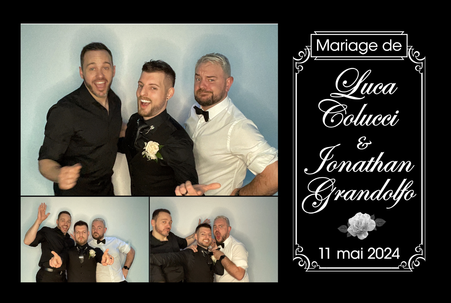 Mariage de Jonathan Grandolfo et Luca Colucci | View more photos from the event at album.pbooth.red/u/Photobooth-RED/Mariage-de-Jonathan-Grandolfo-et-Luca-Colucci