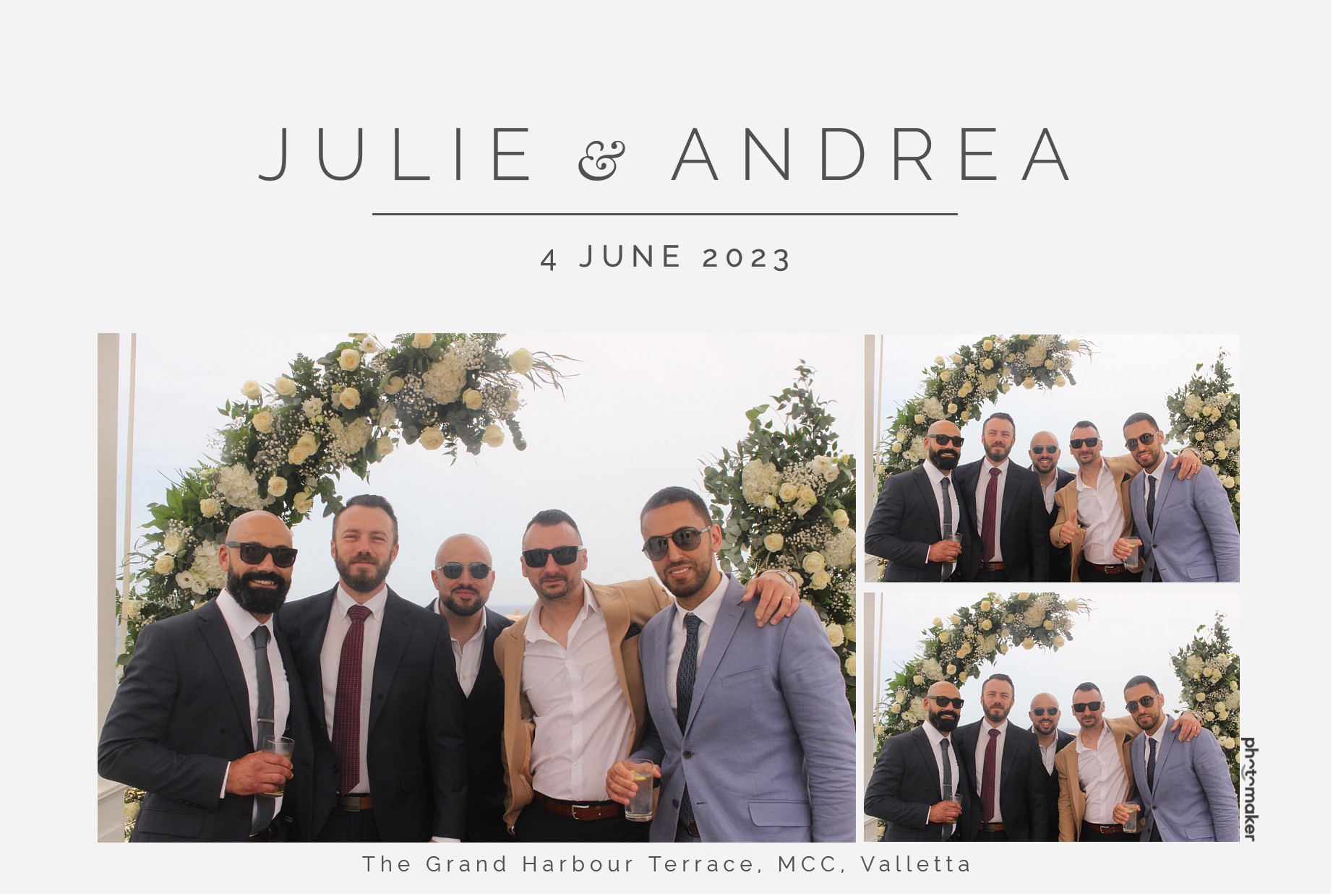 Julie & Andrea's Wedding | View more photos from the event at gallery.photomakerphotobooth.com.mt/u/PhotomakerMalta/Julie-Andreas-Wedding
