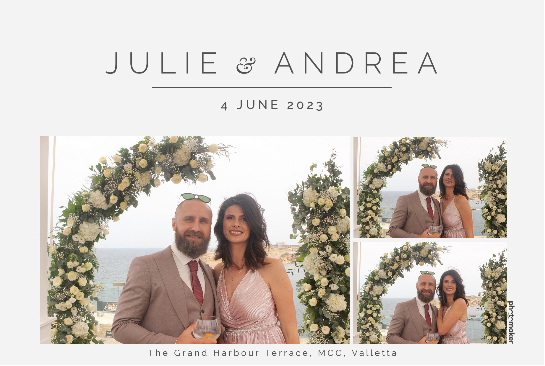 Julie & Andrea's Wedding | View more photos from the event at gallery.photomakerphotobooth.com.mt/u/PhotomakerMalta/Julie-Andreas-Wedding