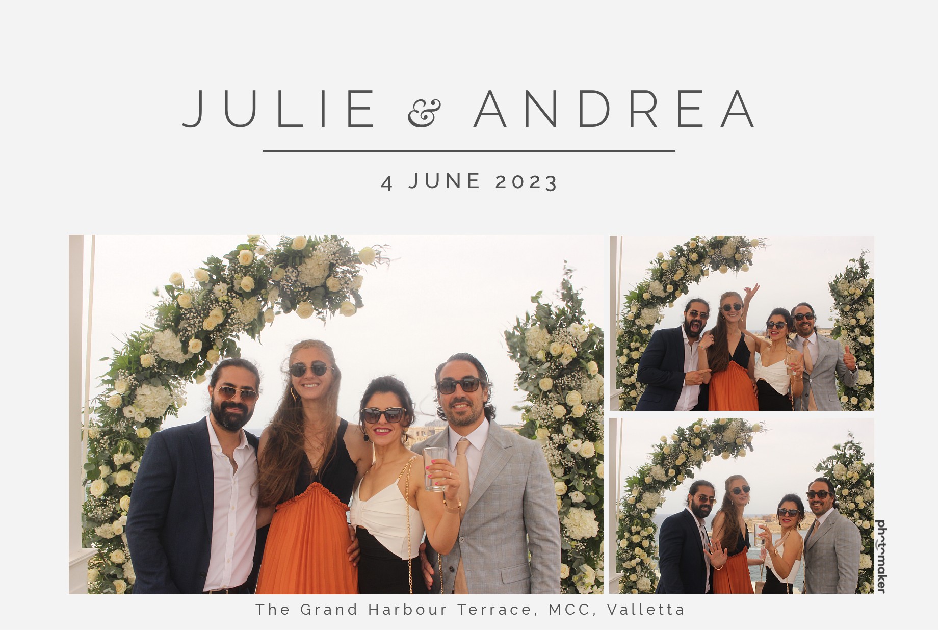 Julie & Andrea's Wedding | View more photos from the event at gallery.photomakerphotobooth.com.mt/u/PhotomakerMalta/Julie-Andreas-Wedding