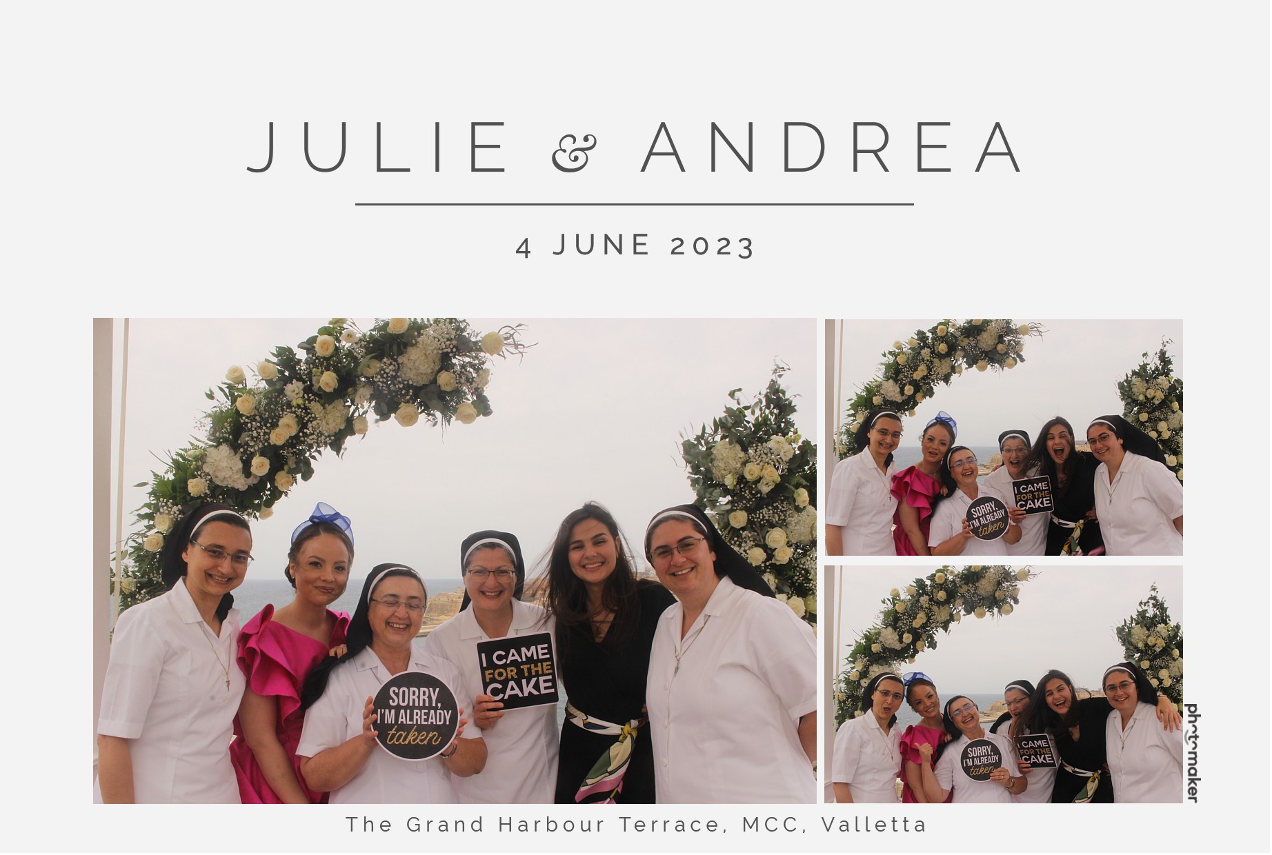 Julie & Andrea's Wedding | View more photos from the event at gallery.photomakerphotobooth.com.mt/u/PhotomakerMalta/Julie-Andreas-Wedding