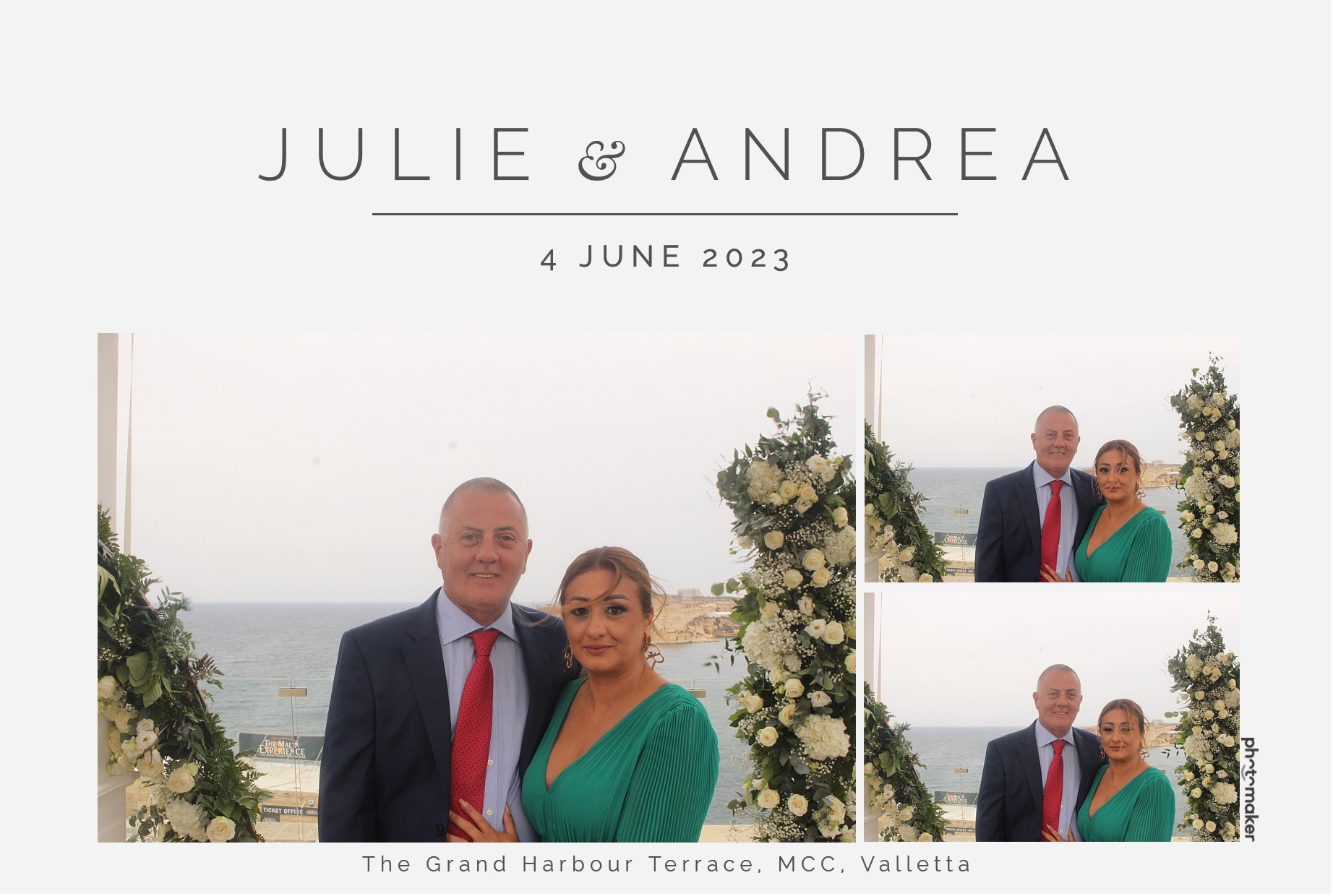 Julie & Andrea's Wedding | View more photos from the event at gallery.photomakerphotobooth.com.mt/u/PhotomakerMalta/Julie-Andreas-Wedding