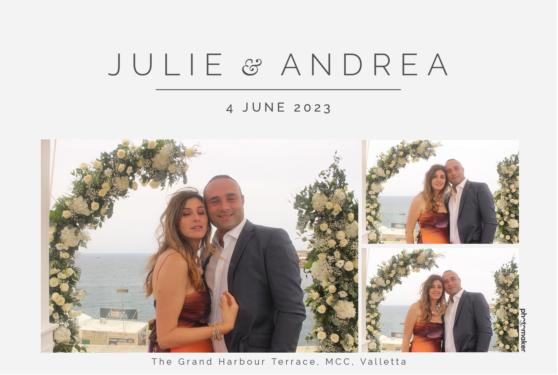 Julie & Andrea's Wedding | View more photos from the event at gallery.photomakerphotobooth.com.mt/u/PhotomakerMalta/Julie-Andreas-Wedding