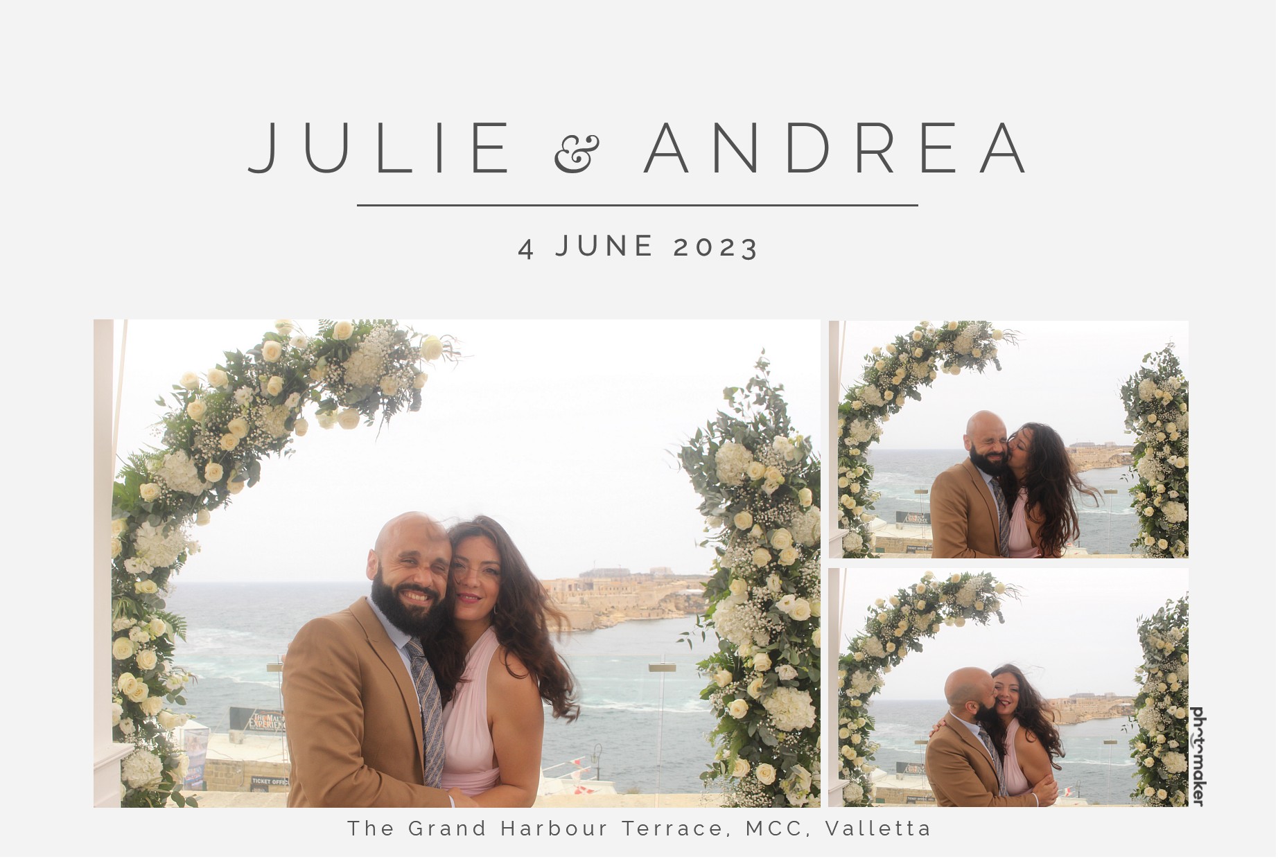 Julie & Andrea's Wedding | View more photos from the event at gallery.photomakerphotobooth.com.mt/u/PhotomakerMalta/Julie-Andreas-Wedding