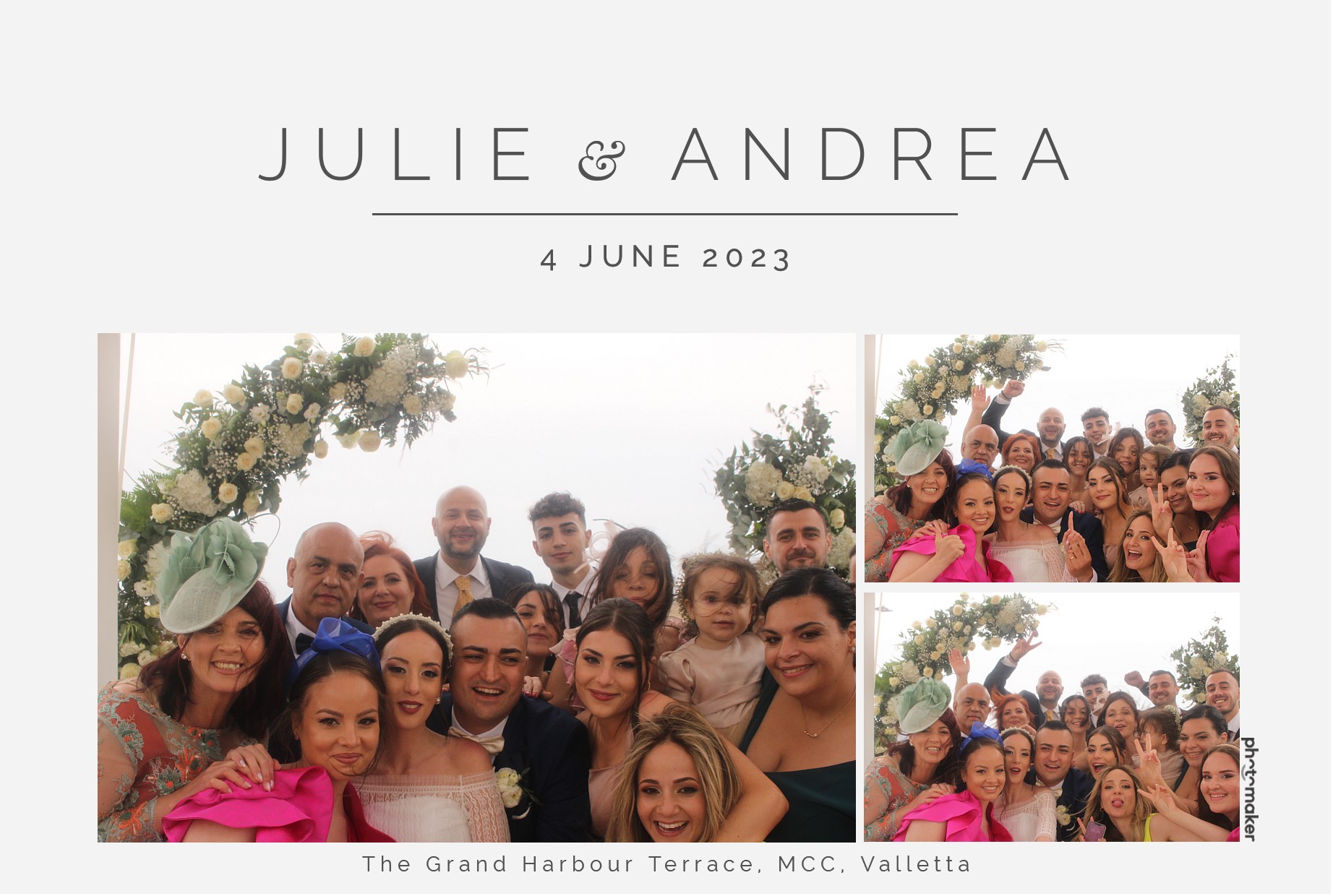 Julie & Andrea's Wedding | View more photos from the event at gallery.photomakerphotobooth.com.mt/u/PhotomakerMalta/Julie-Andreas-Wedding