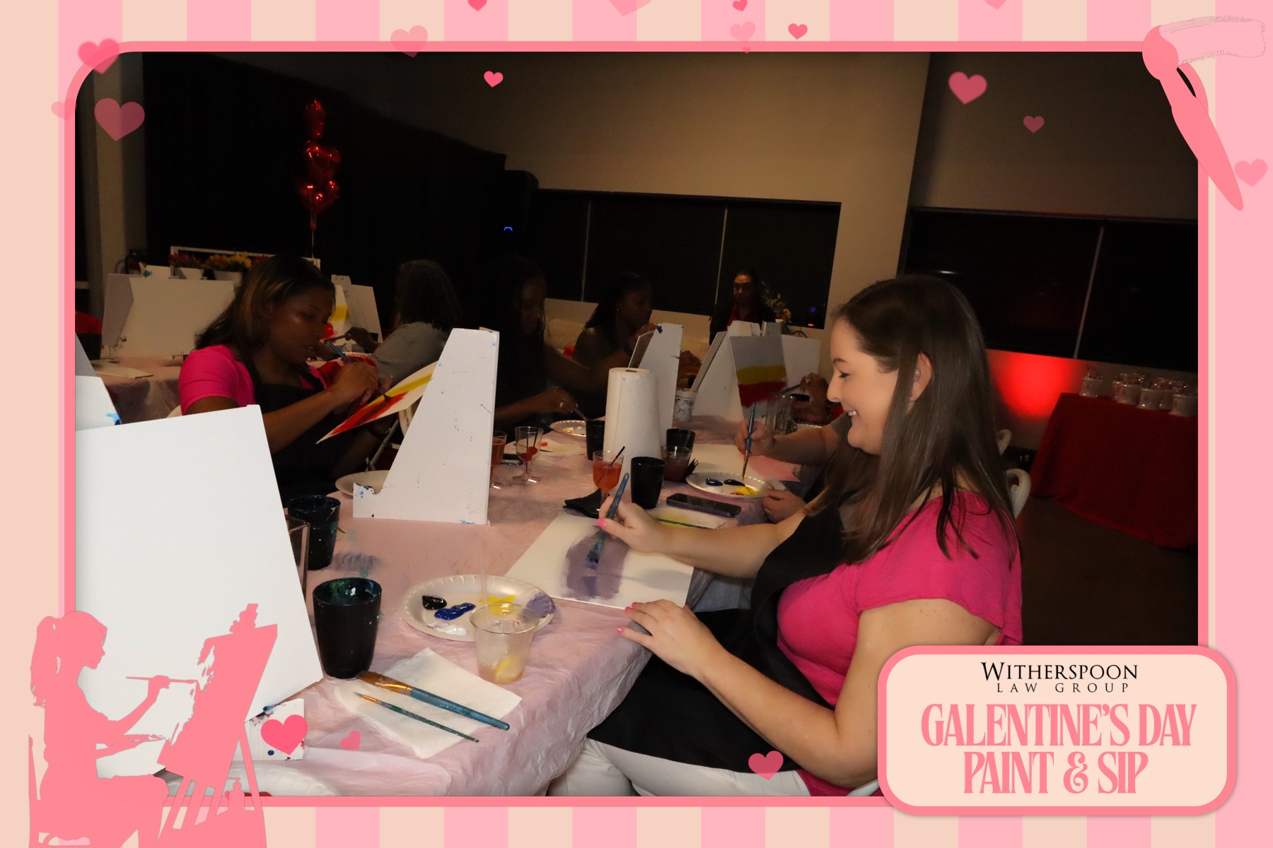 Galentine's Day:  Paint & Sip Party | View more photos from the event at gallery.rckapturedmemories.com/u/RCKapturedMemories/Galentines-Day-Paint-Sip-Party