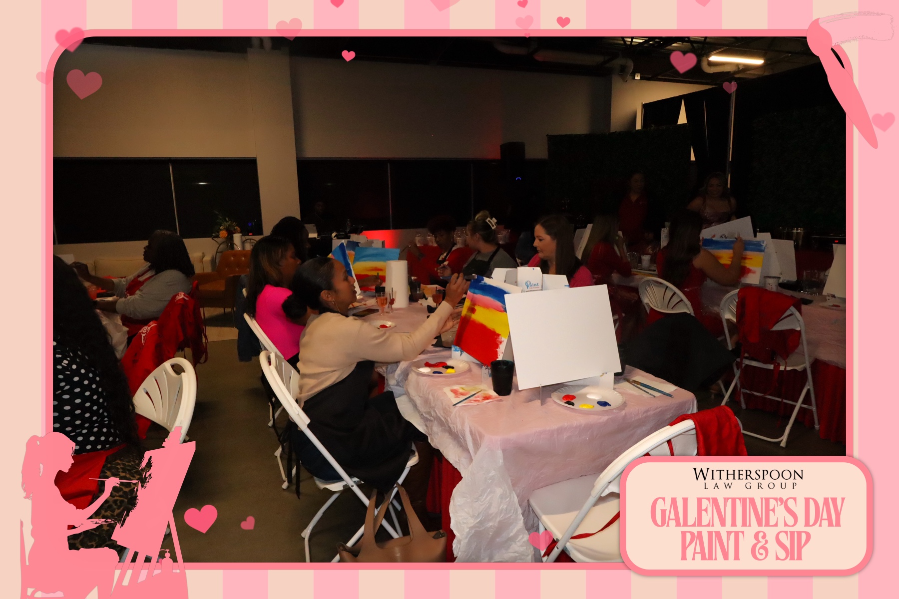 Galentine's Day:  Paint & Sip Party | View more photos from the event at gallery.rckapturedmemories.com/u/RCKapturedMemories/Galentines-Day-Paint-Sip-Party