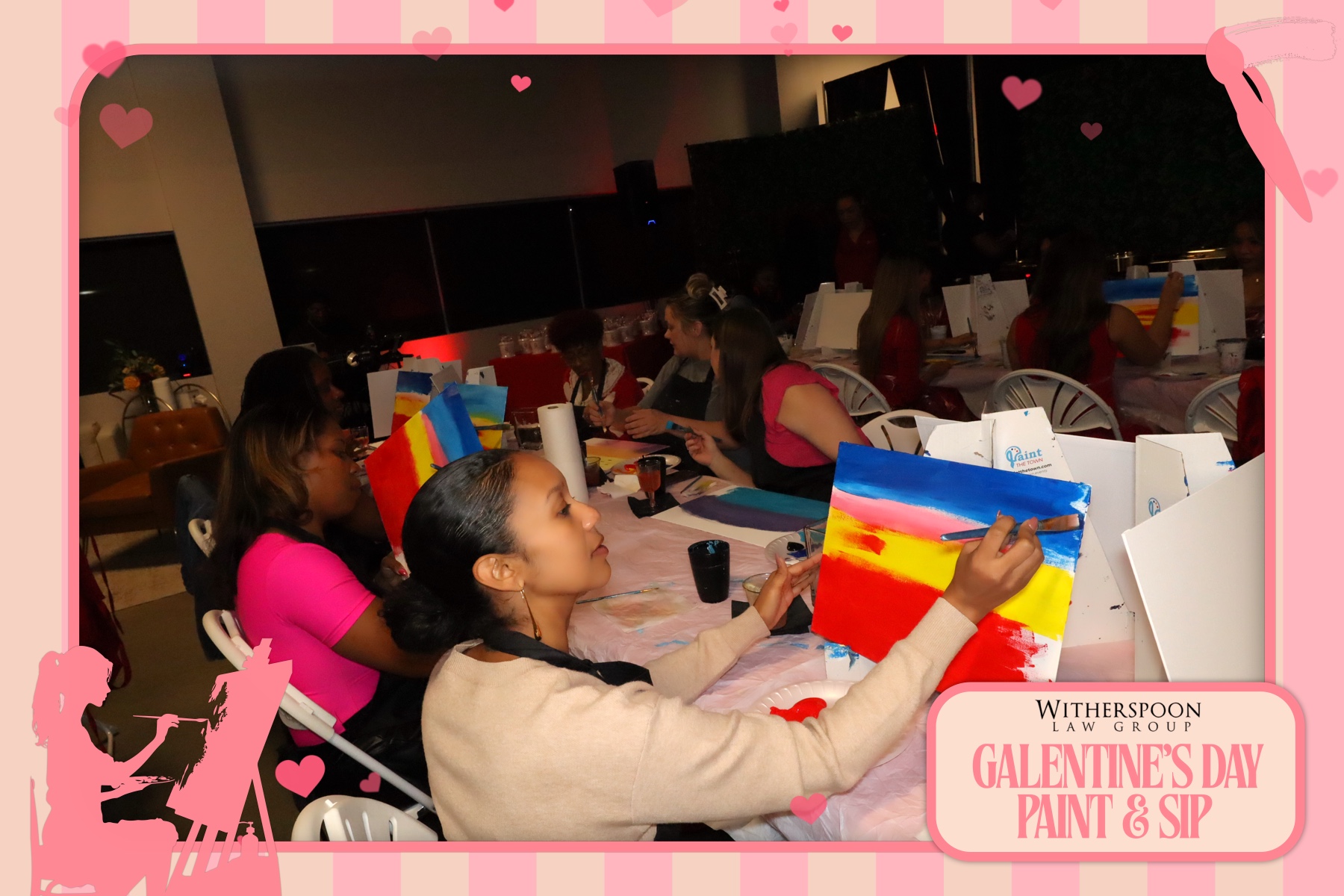 Galentine's Day:  Paint & Sip Party | View more photos from the event at gallery.rckapturedmemories.com/u/RCKapturedMemories/Galentines-Day-Paint-Sip-Party