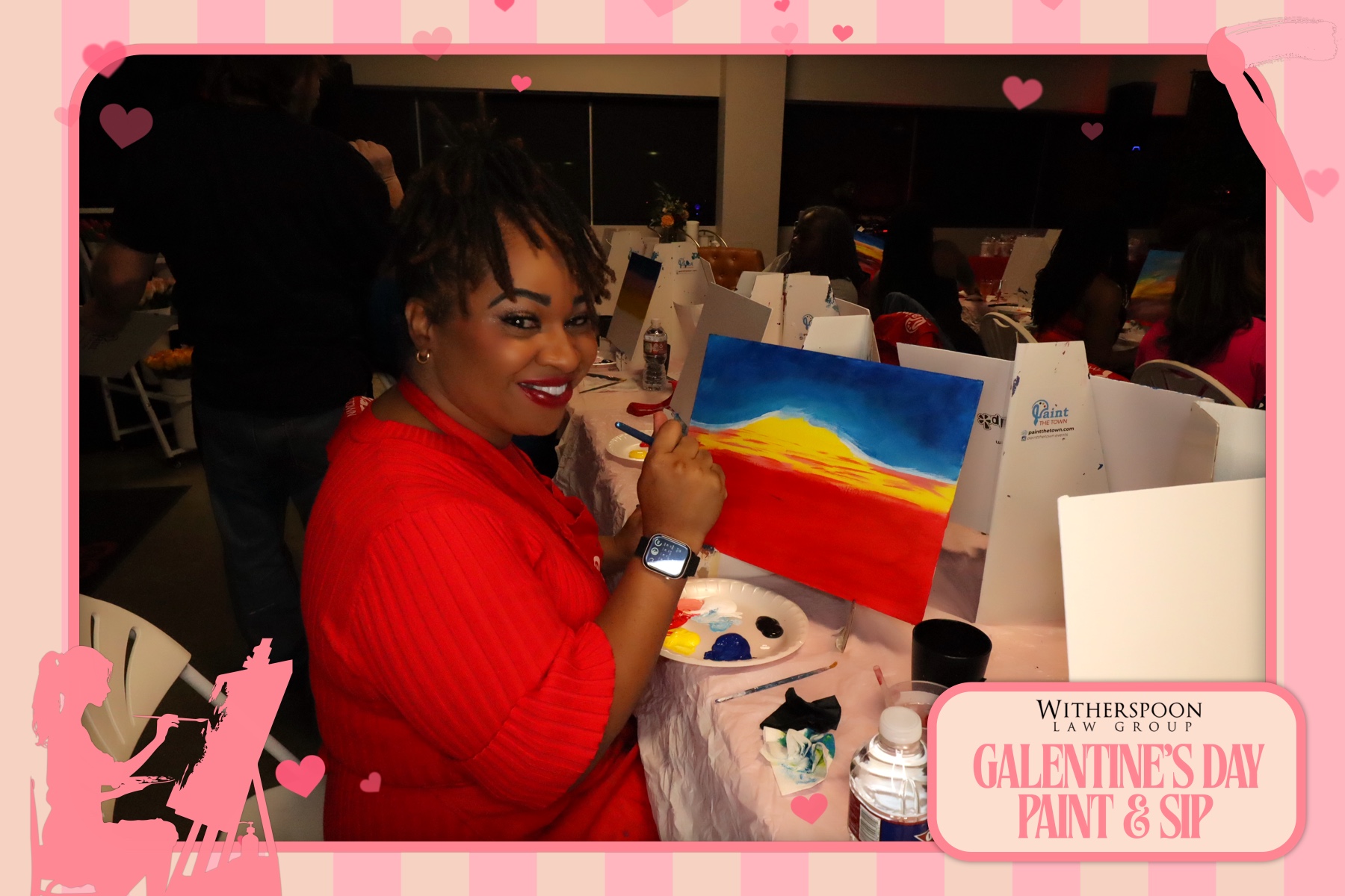 Galentine's Day:  Paint & Sip Party | View more photos from the event at gallery.rckapturedmemories.com/u/RCKapturedMemories/Galentines-Day-Paint-Sip-Party