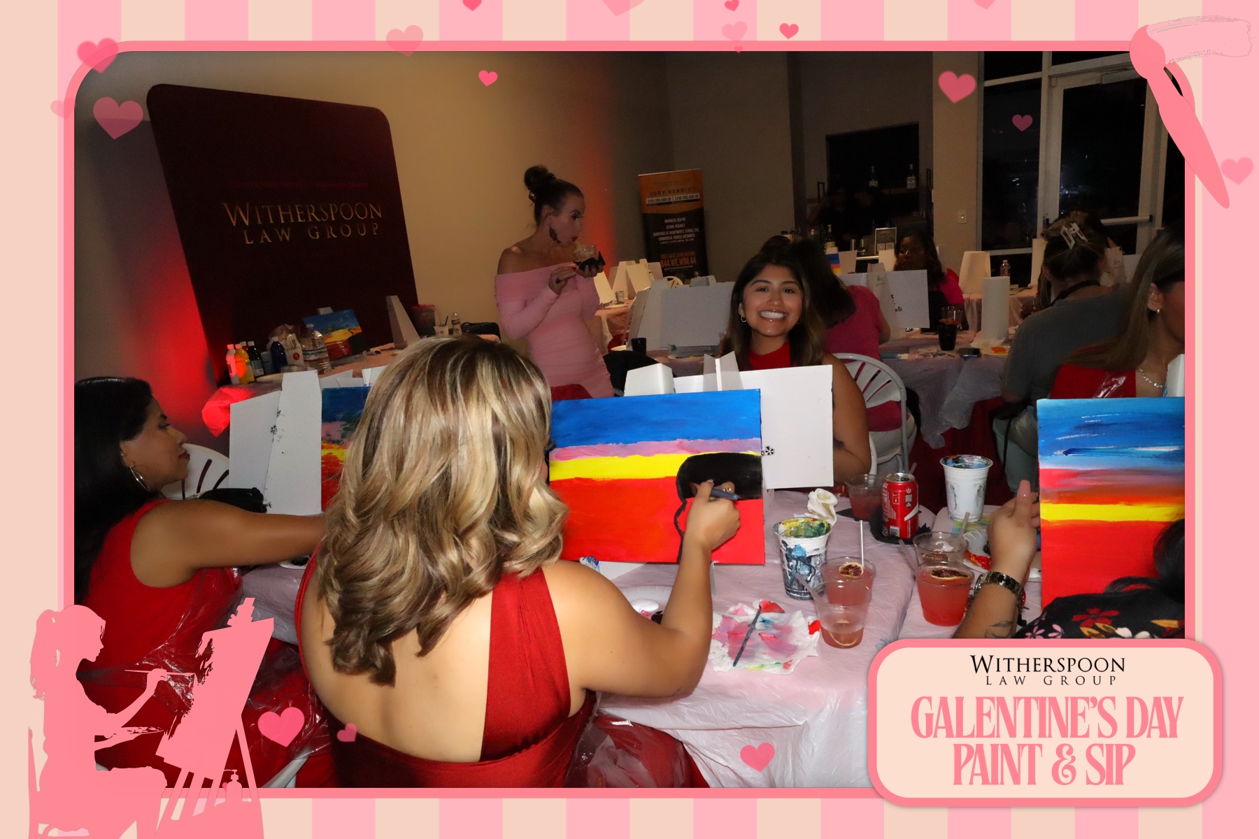Galentine's Day:  Paint & Sip Party | View more photos from the event at gallery.rckapturedmemories.com/u/RCKapturedMemories/Galentines-Day-Paint-Sip-Party