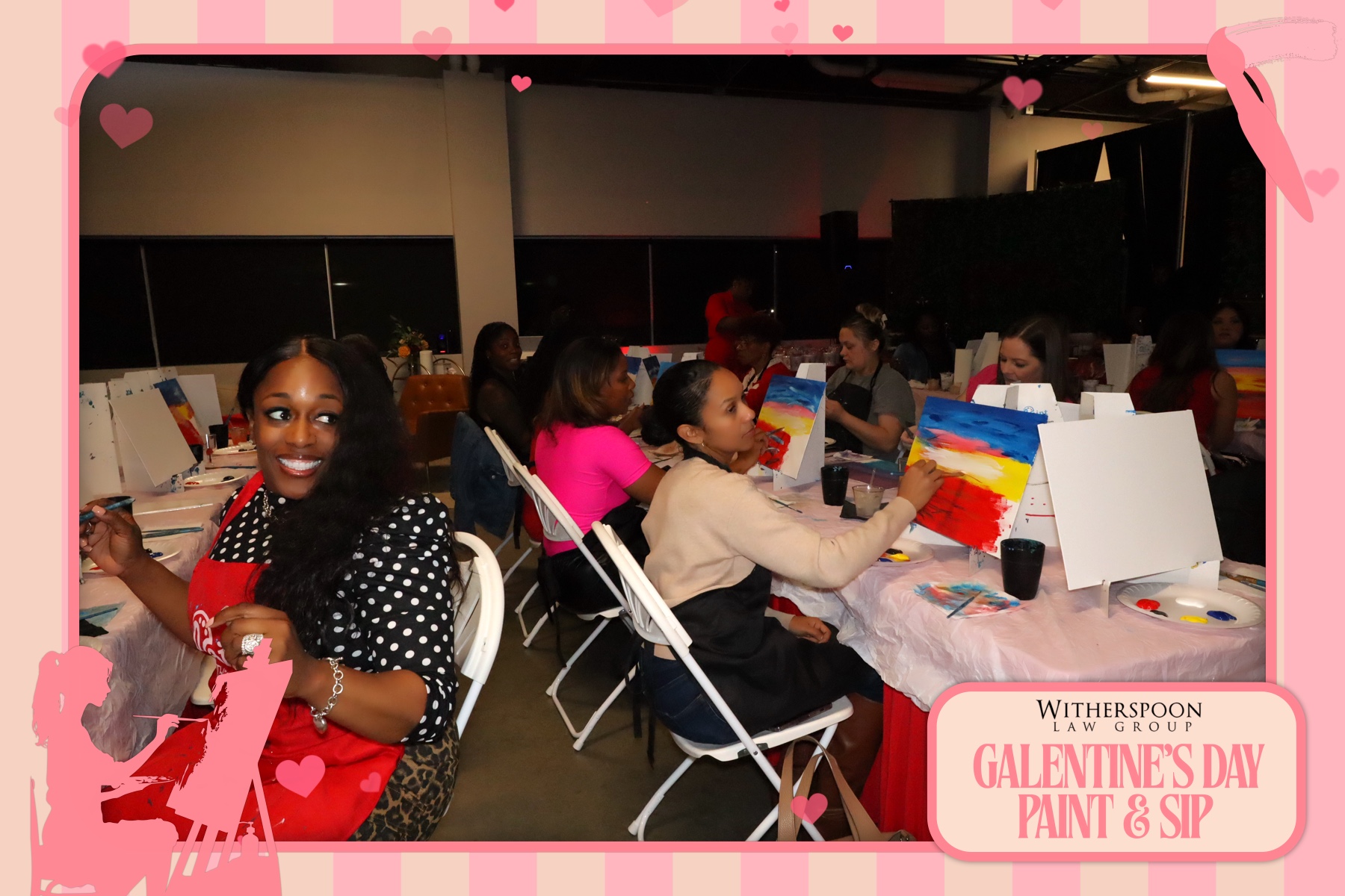 Galentine's Day:  Paint & Sip Party | View more photos from the event at gallery.rckapturedmemories.com/u/RCKapturedMemories/Galentines-Day-Paint-Sip-Party