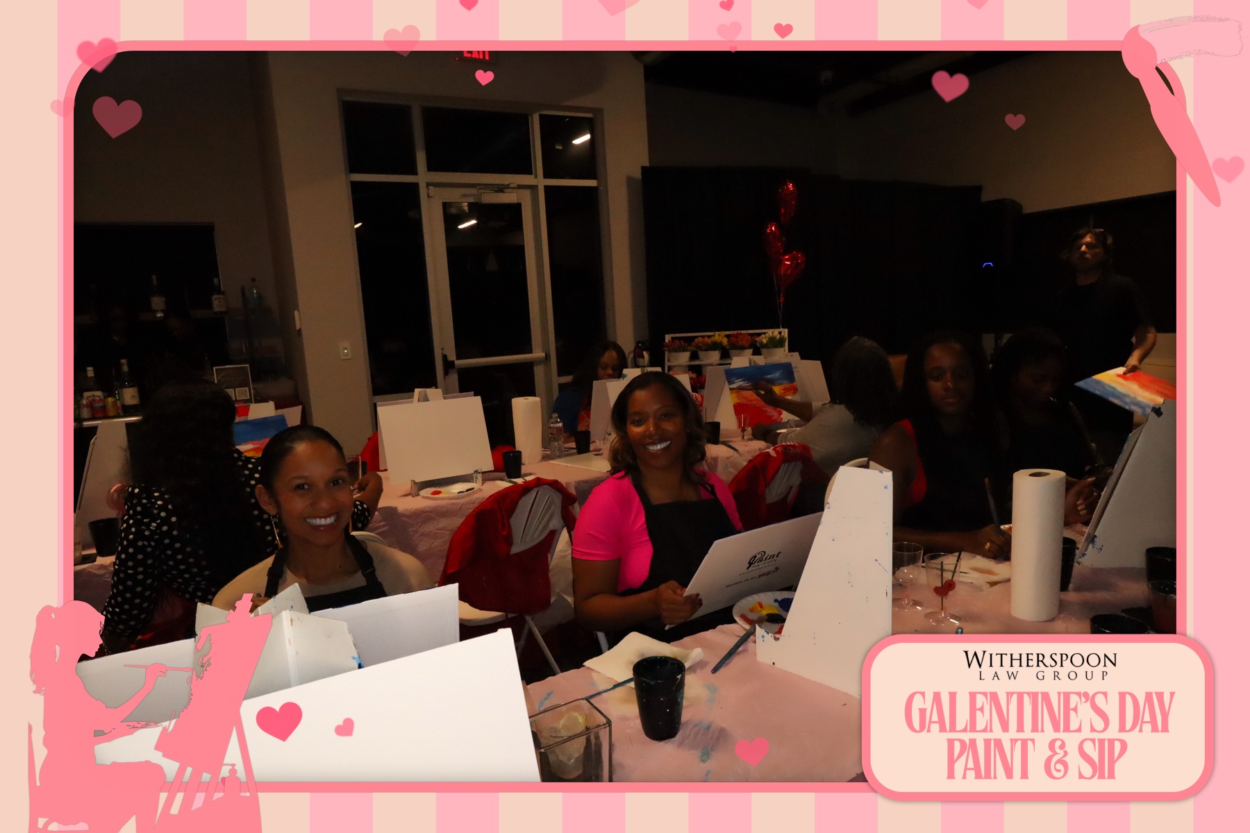 Galentine's Day:  Paint & Sip Party | View more photos from the event at gallery.rckapturedmemories.com/u/RCKapturedMemories/Galentines-Day-Paint-Sip-Party