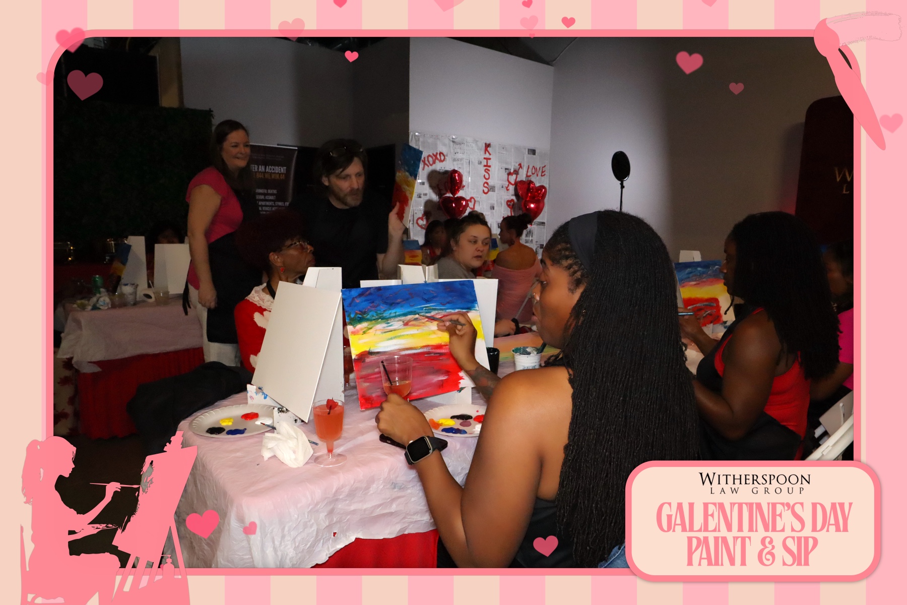 Galentine's Day:  Paint & Sip Party | View more photos from the event at gallery.rckapturedmemories.com/u/RCKapturedMemories/Galentines-Day-Paint-Sip-Party