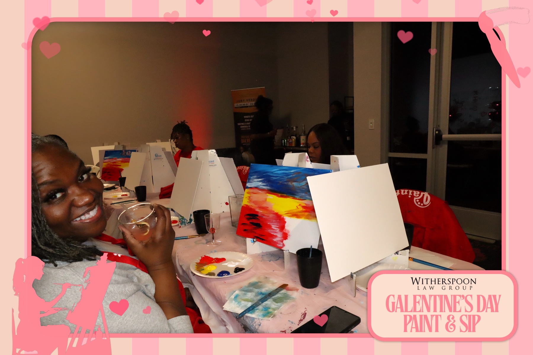 Galentine's Day:  Paint & Sip Party | View more photos from the event at gallery.rckapturedmemories.com/u/RCKapturedMemories/Galentines-Day-Paint-Sip-Party