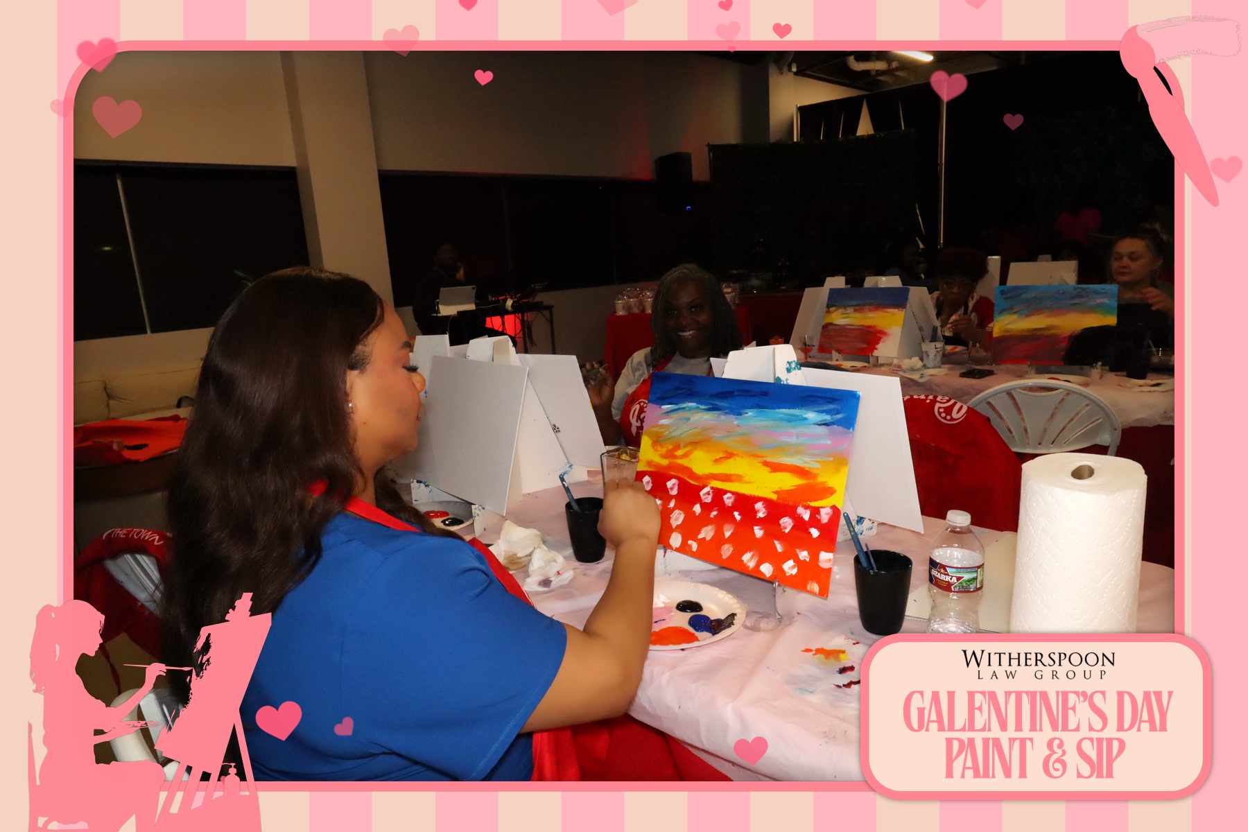 Galentine's Day:  Paint & Sip Party | View more photos from the event at gallery.rckapturedmemories.com/u/RCKapturedMemories/Galentines-Day-Paint-Sip-Party