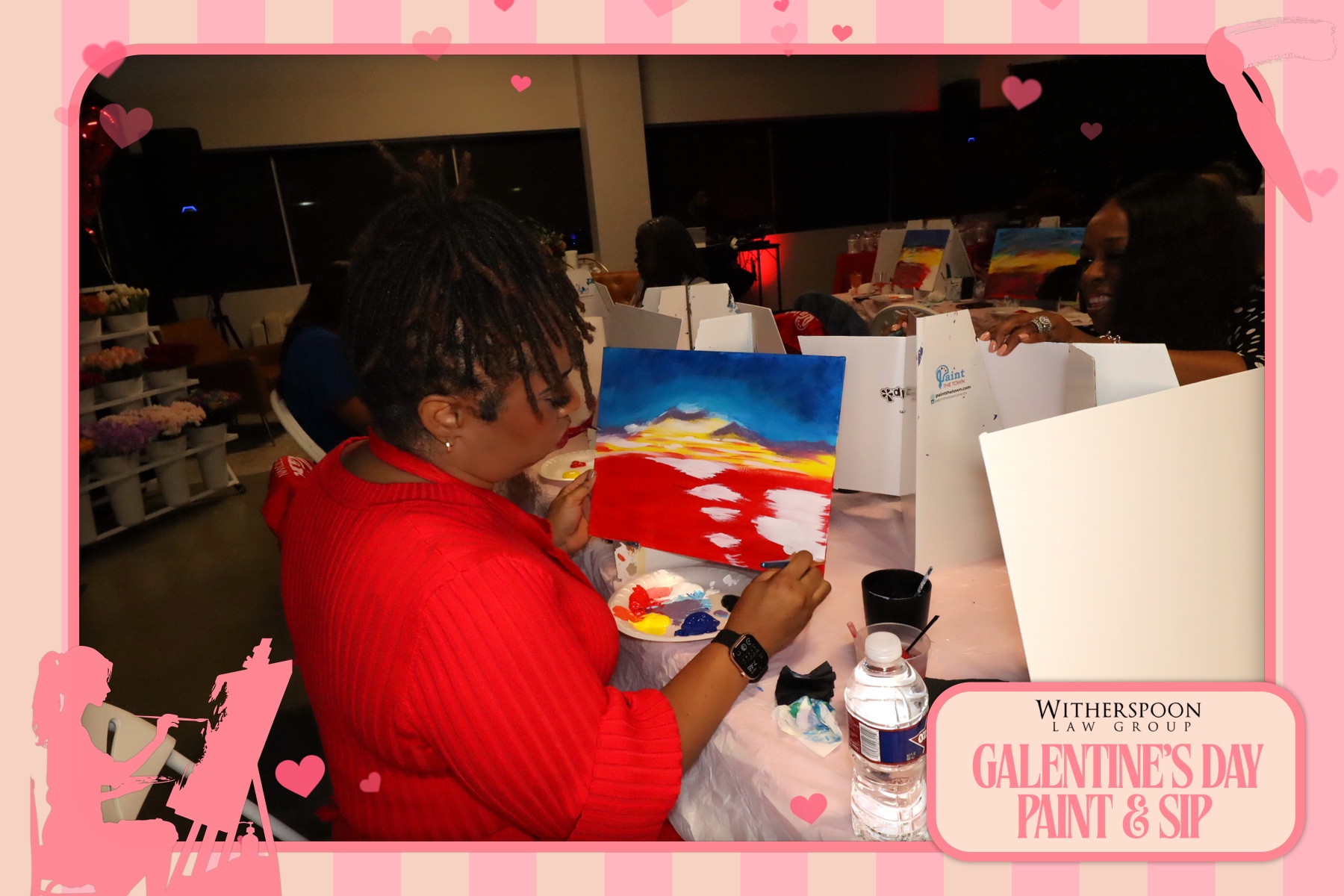 Galentine's Day:  Paint & Sip Party | View more photos from the event at gallery.rckapturedmemories.com/u/RCKapturedMemories/Galentines-Day-Paint-Sip-Party