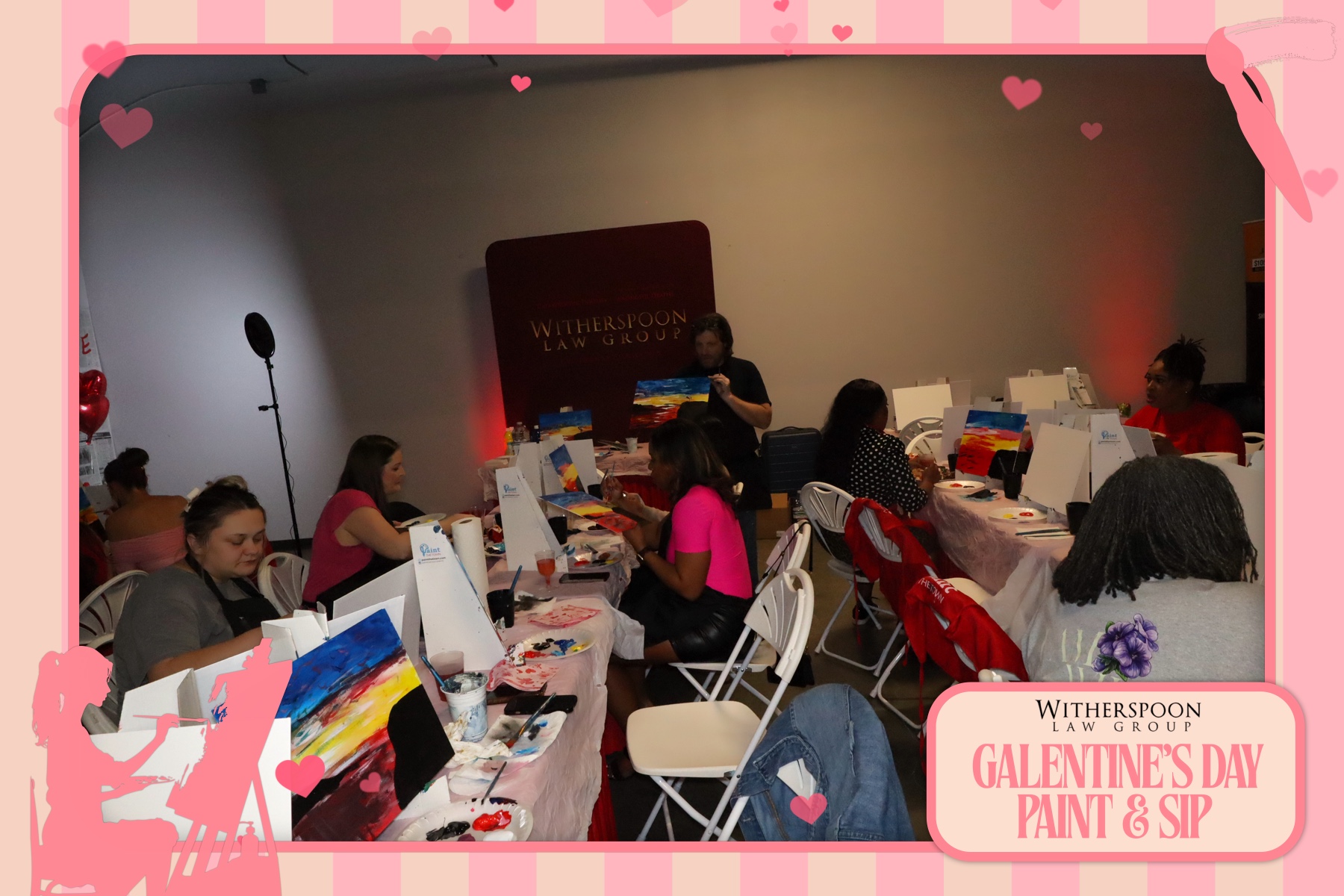 Galentine's Day:  Paint & Sip Party | View more photos from the event at gallery.rckapturedmemories.com/u/RCKapturedMemories/Galentines-Day-Paint-Sip-Party