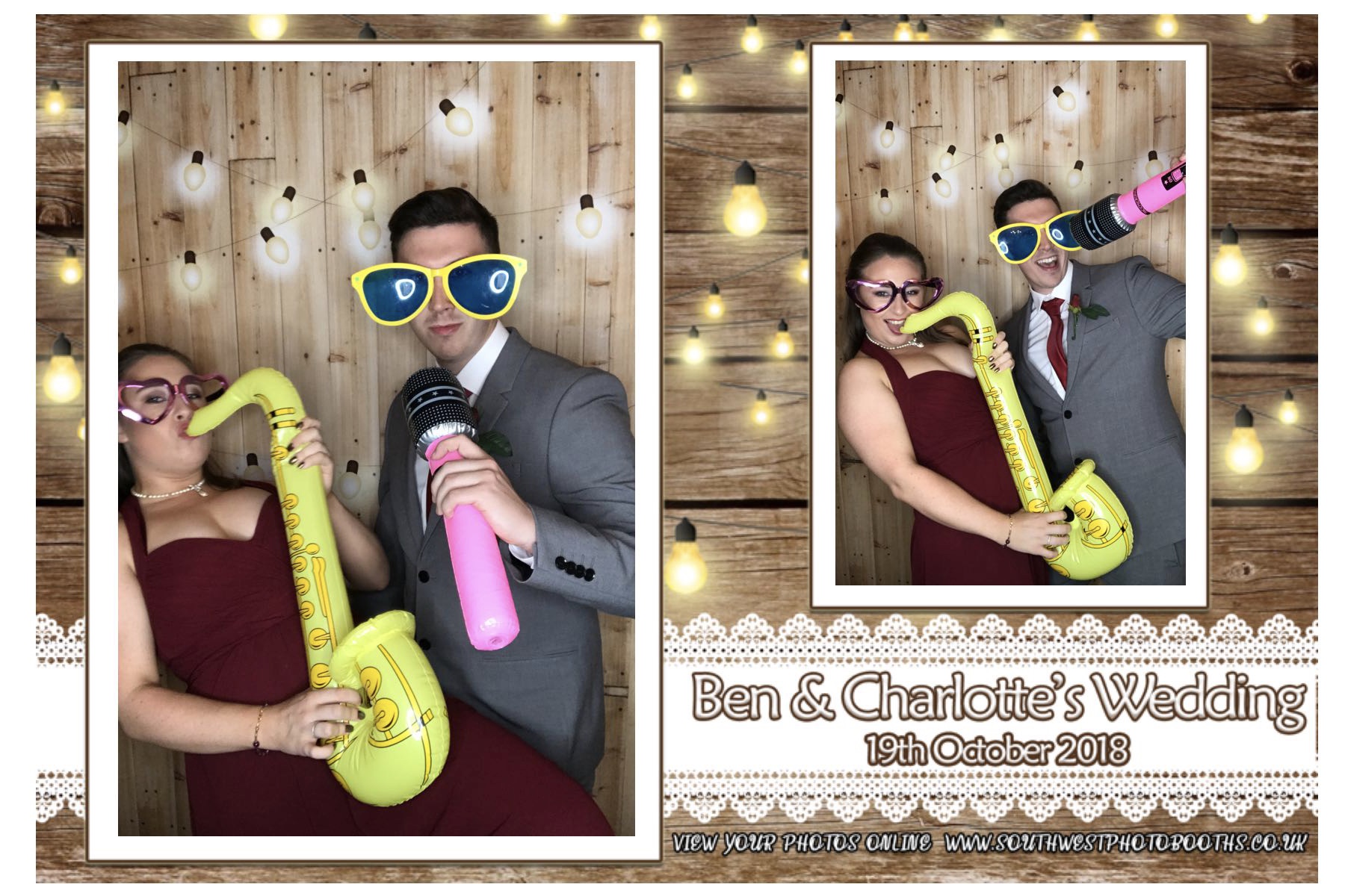 Ben & Charlotte | View more photos from the event at gallery.southwestphotobooths.co.uk/u/SWPB/Ben-Charlotte