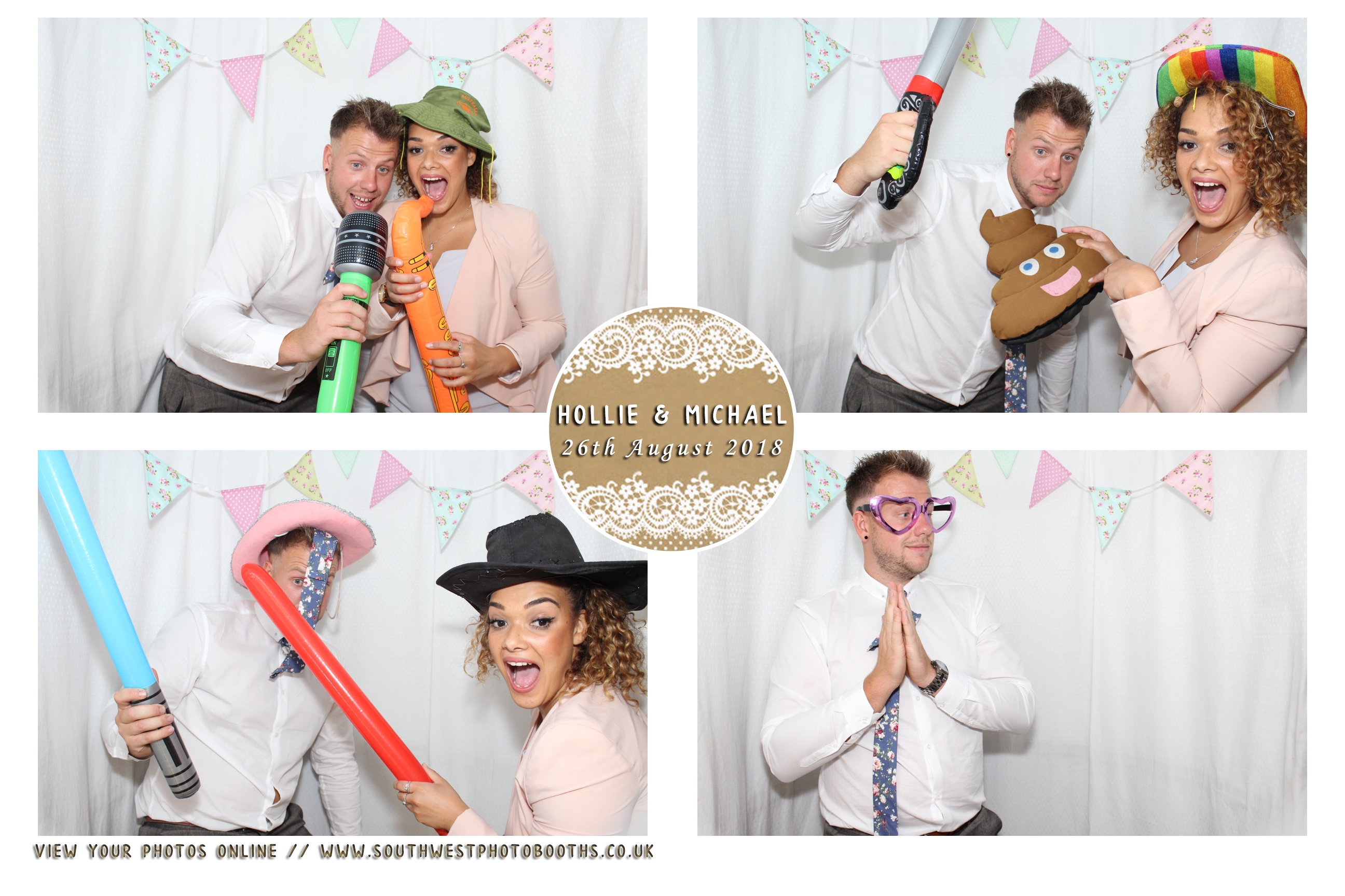Hollie and Michael | View more photos from the event at gallery.southwestphotobooths.co.uk/u/SWPB/Hollie-and-Michael