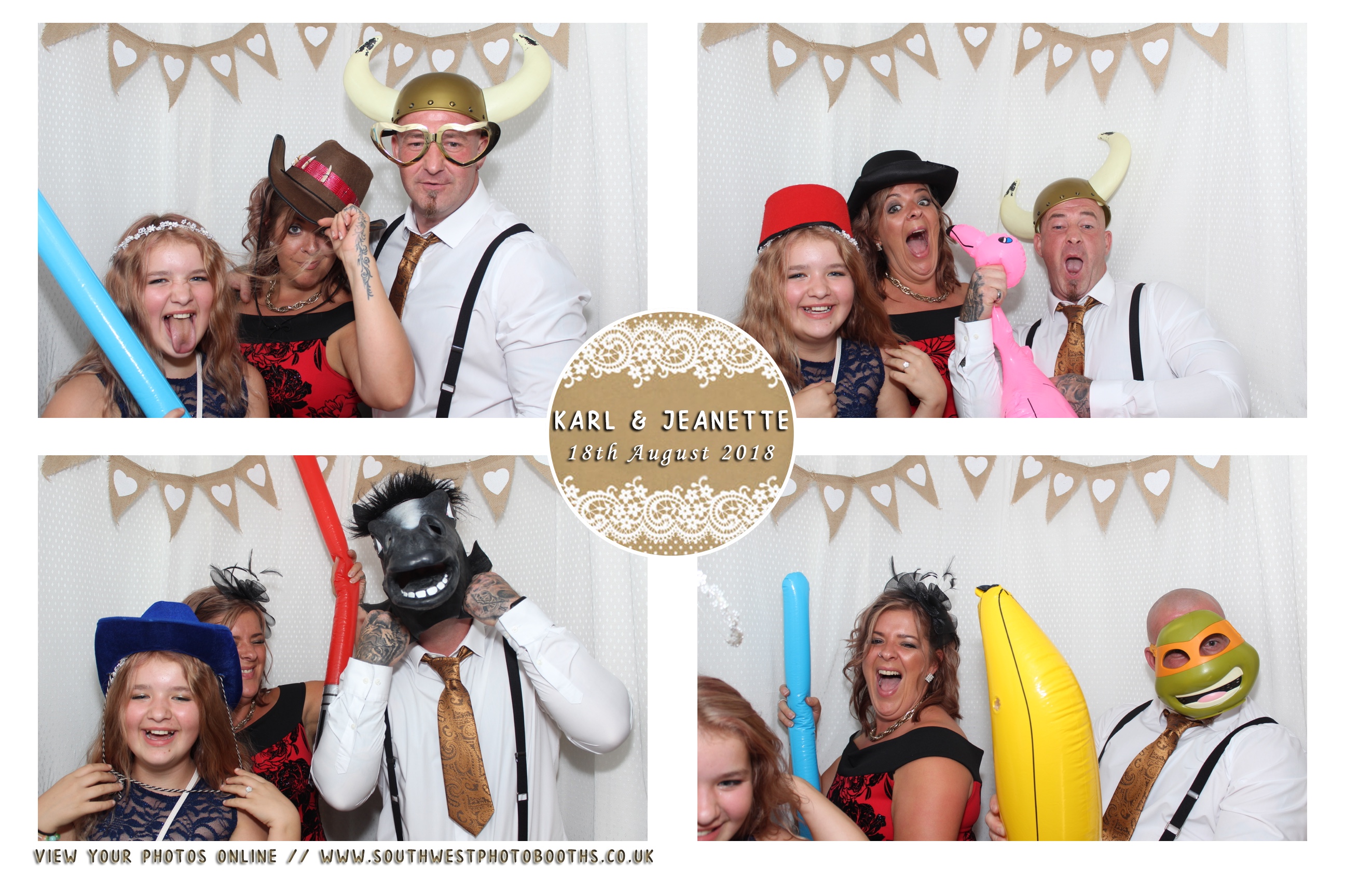 Karl and Jeanette | View more photos from the event at gallery.southwestphotobooths.co.uk/u/SWPB/Karl-and-Jeanette