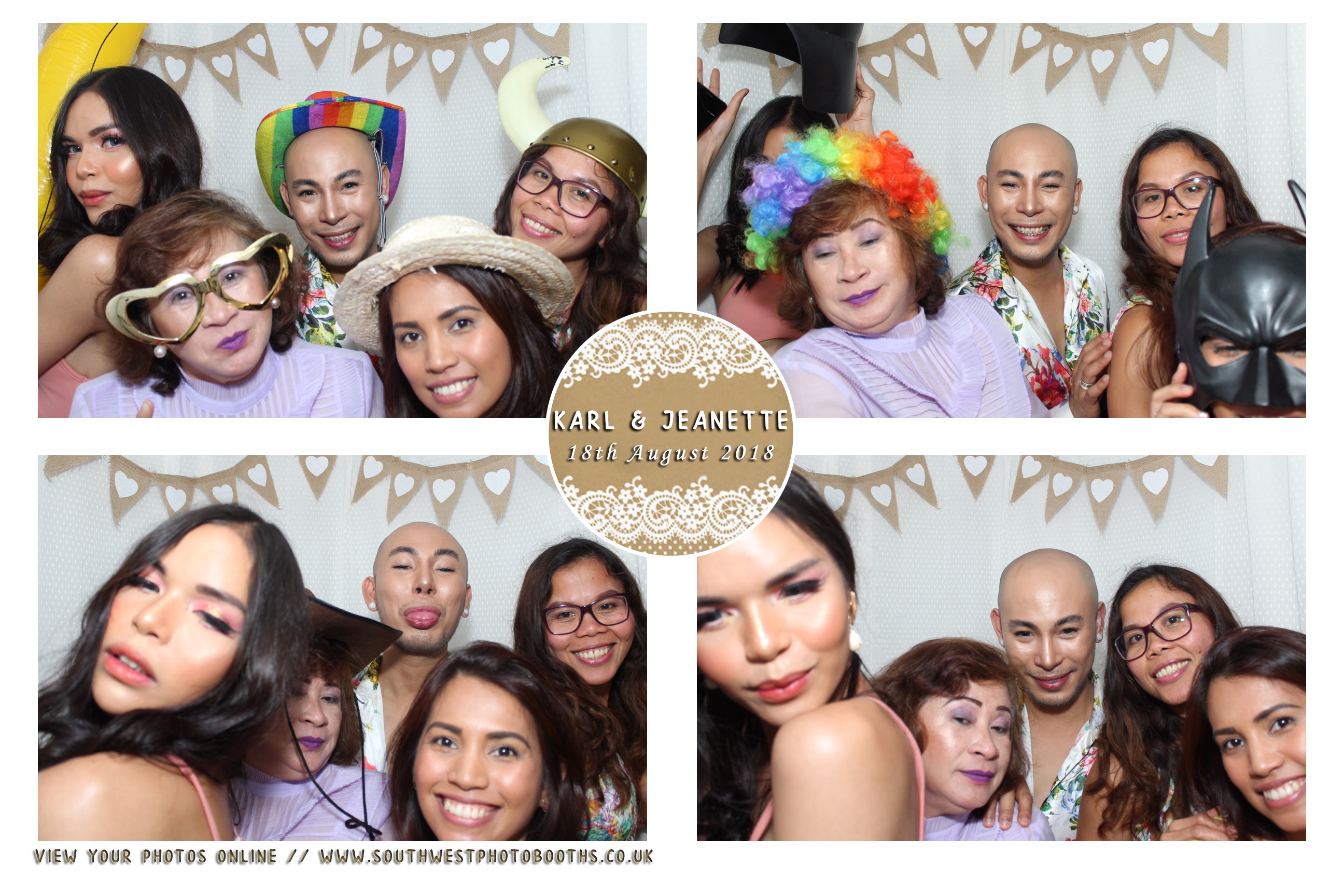 Karl and Jeanette | View more photos from the event at gallery.southwestphotobooths.co.uk/u/SWPB/Karl-and-Jeanette