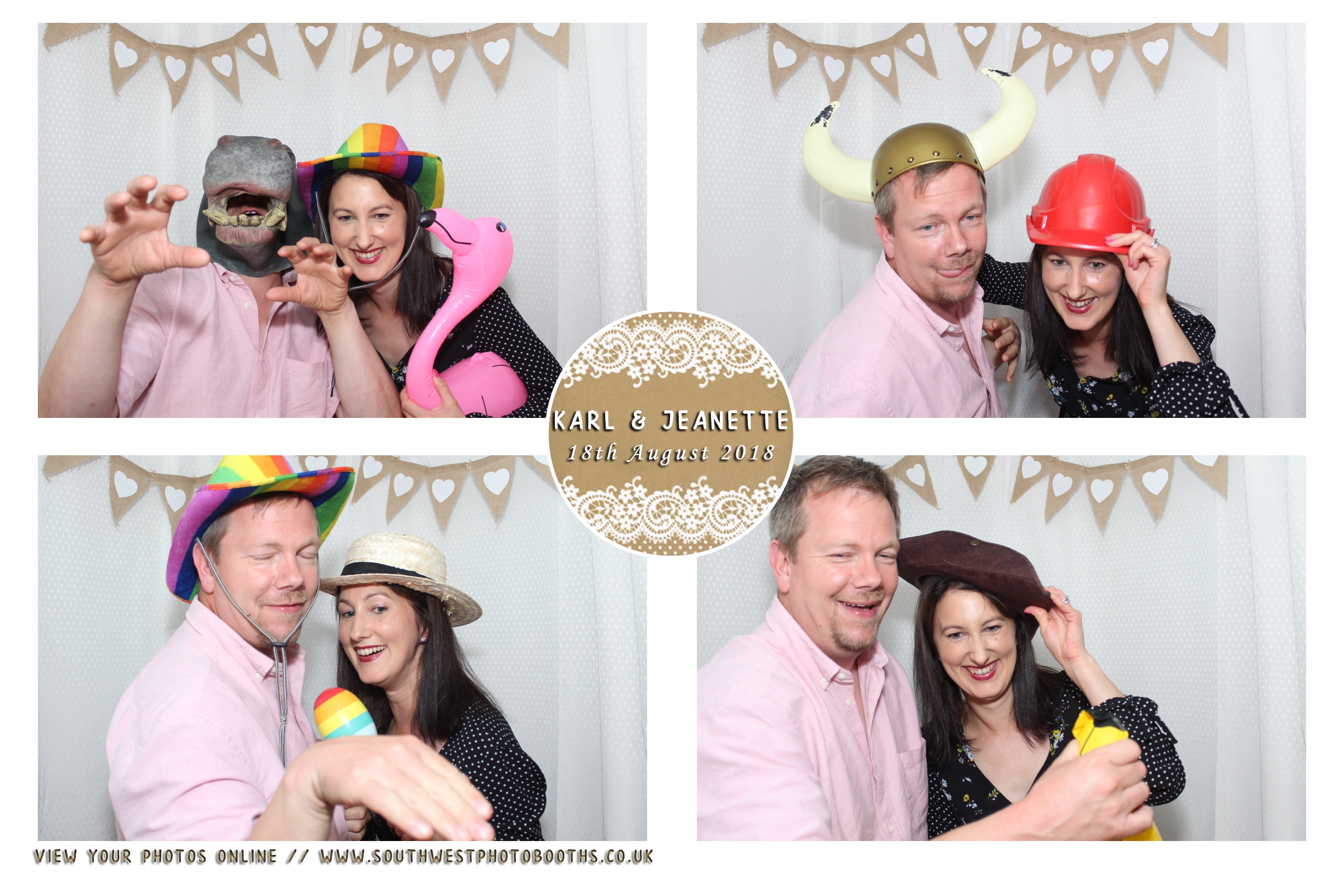 Karl and Jeanette | View more photos from the event at gallery.southwestphotobooths.co.uk/u/SWPB/Karl-and-Jeanette