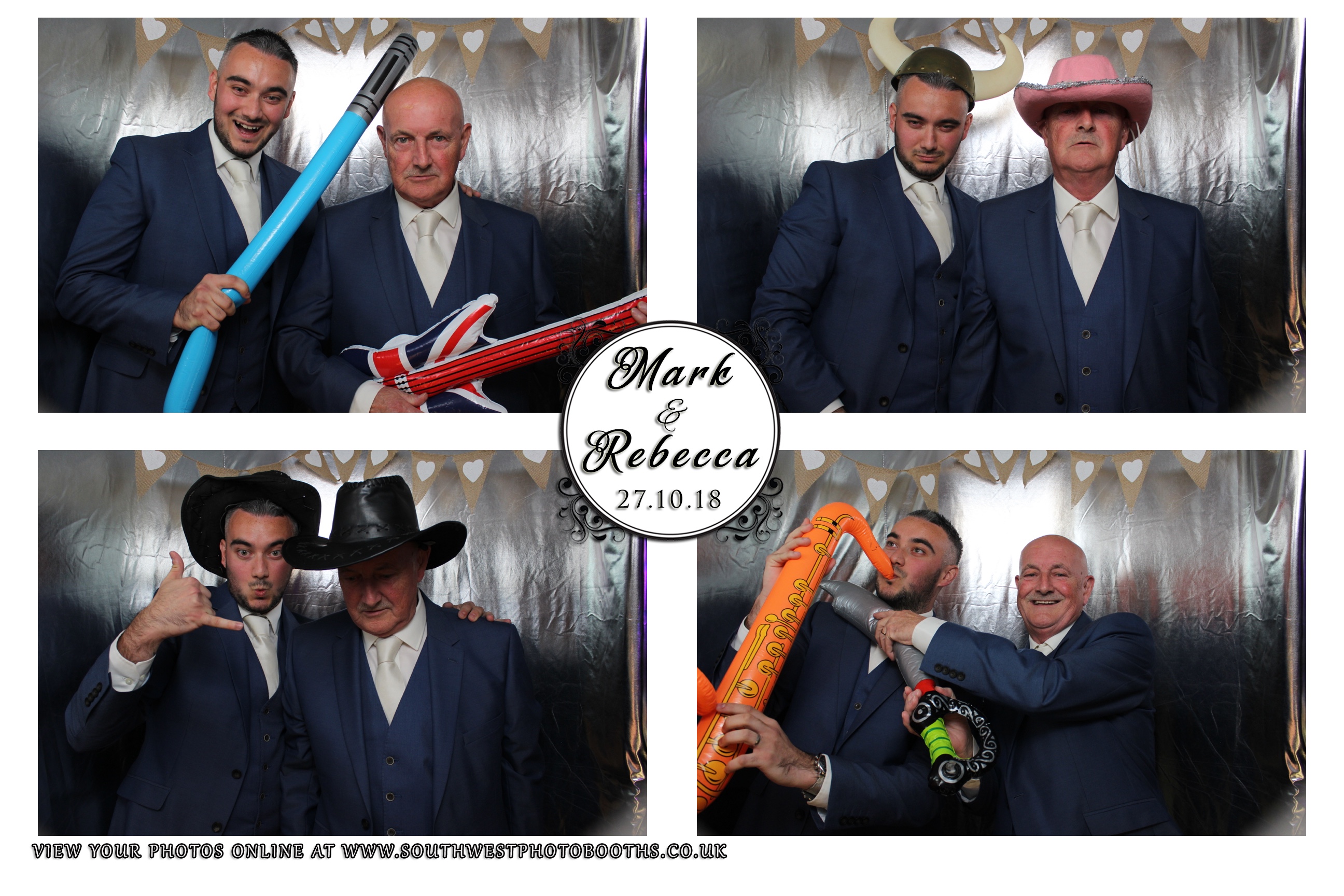 Mark and Rebecca | View more photos from the event at gallery.southwestphotobooths.co.uk/u/SWPB/Mark-and-Rebecca