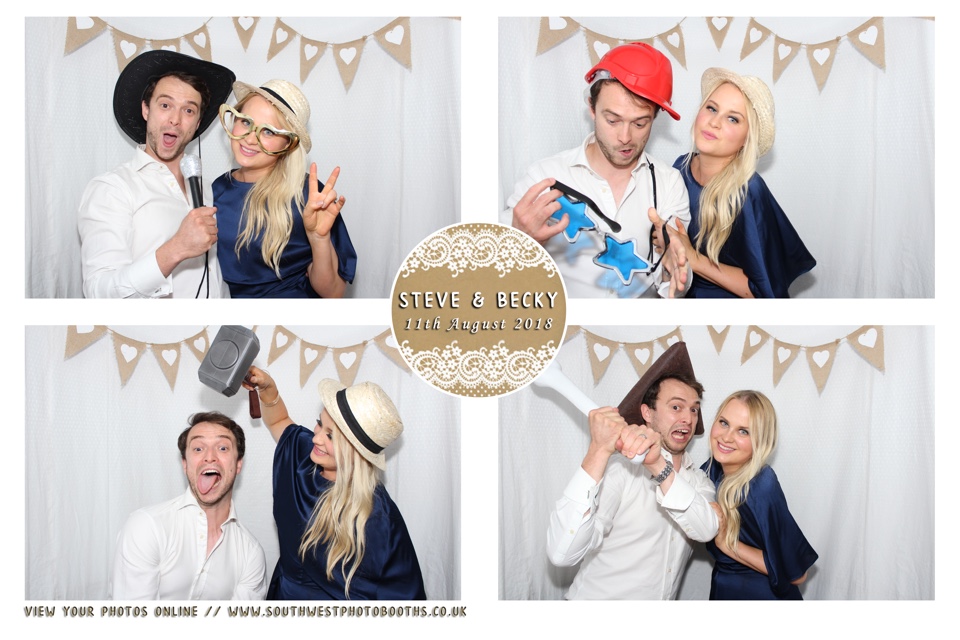 Steve and Becky | View more photos from the event at gallery.southwestphotobooths.co.uk/u/SWPB/Steve-and-Becky