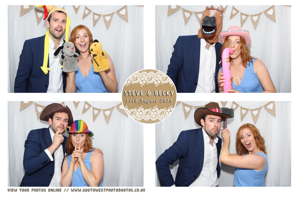 Steve and Becky | View more photos from the event at gallery.southwestphotobooths.co.uk/u/SWPB/Steve-and-Becky