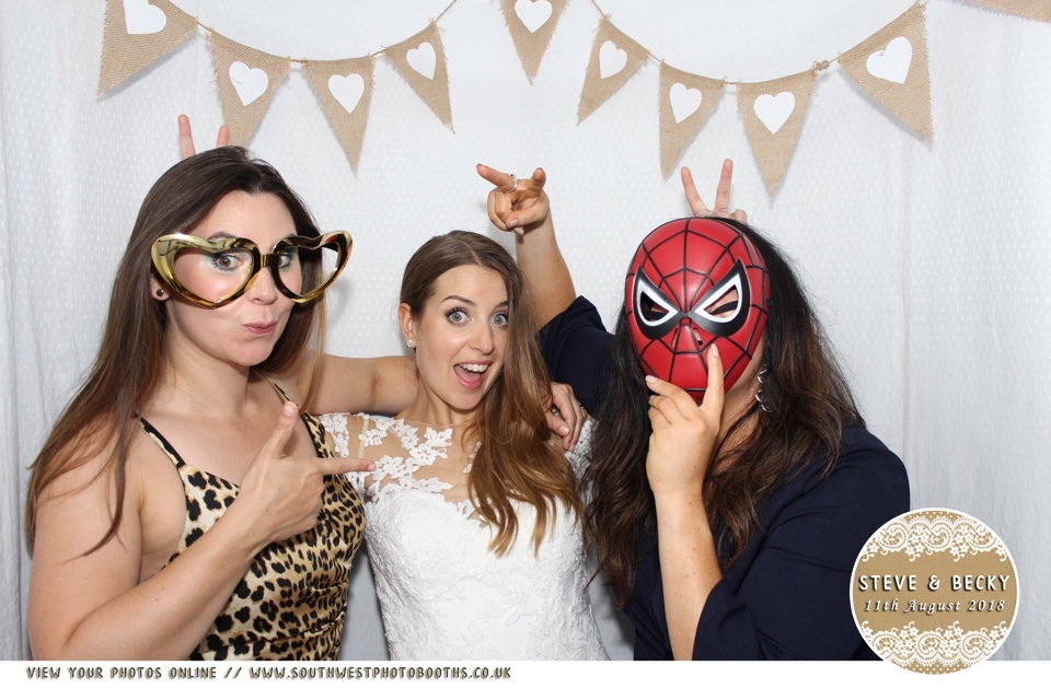 Steve and Becky | View more photos from the event at gallery.southwestphotobooths.co.uk/u/SWPB/Steve-and-Becky