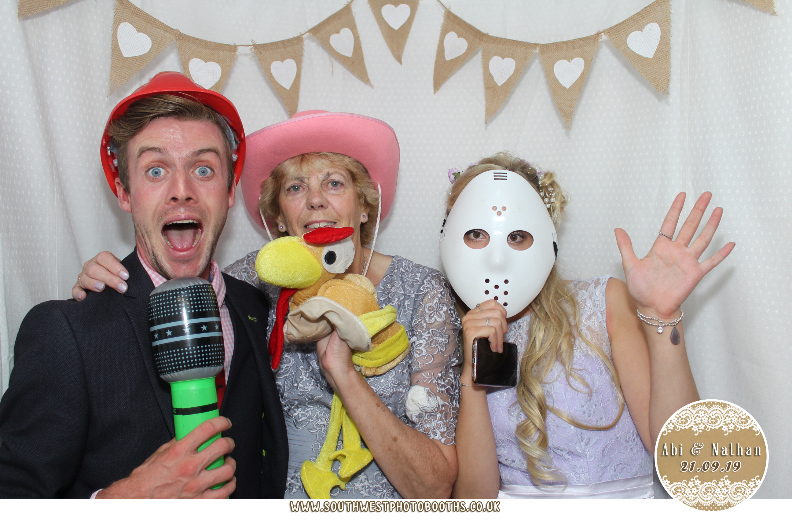 Abi and Nathan | View more photos from the event at gallery.southwestphotobooths.co.uk/u/SWPB/Abi-and-Nathan