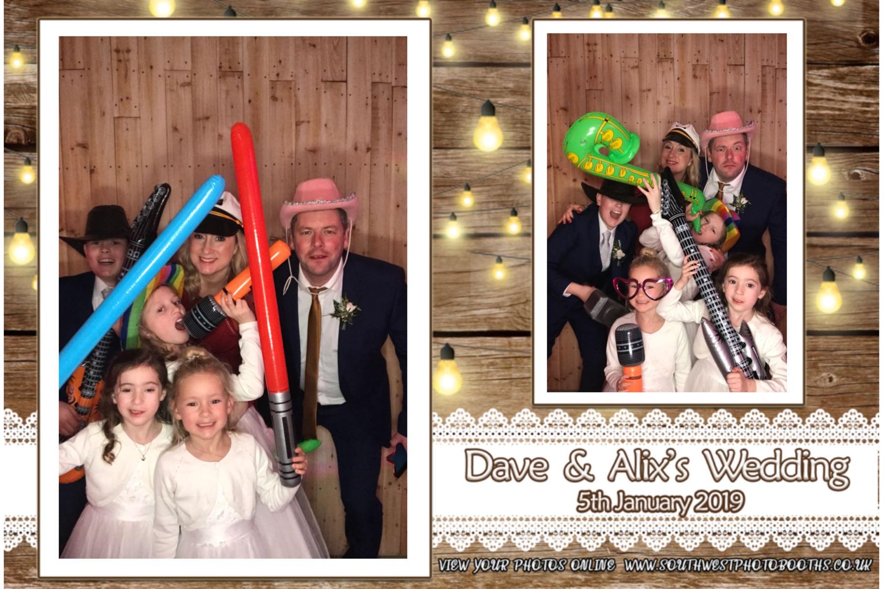 Dave and Alix | View more photos from the event at gallery.southwestphotobooths.co.uk/u/SWPB/Dave-and-Alix