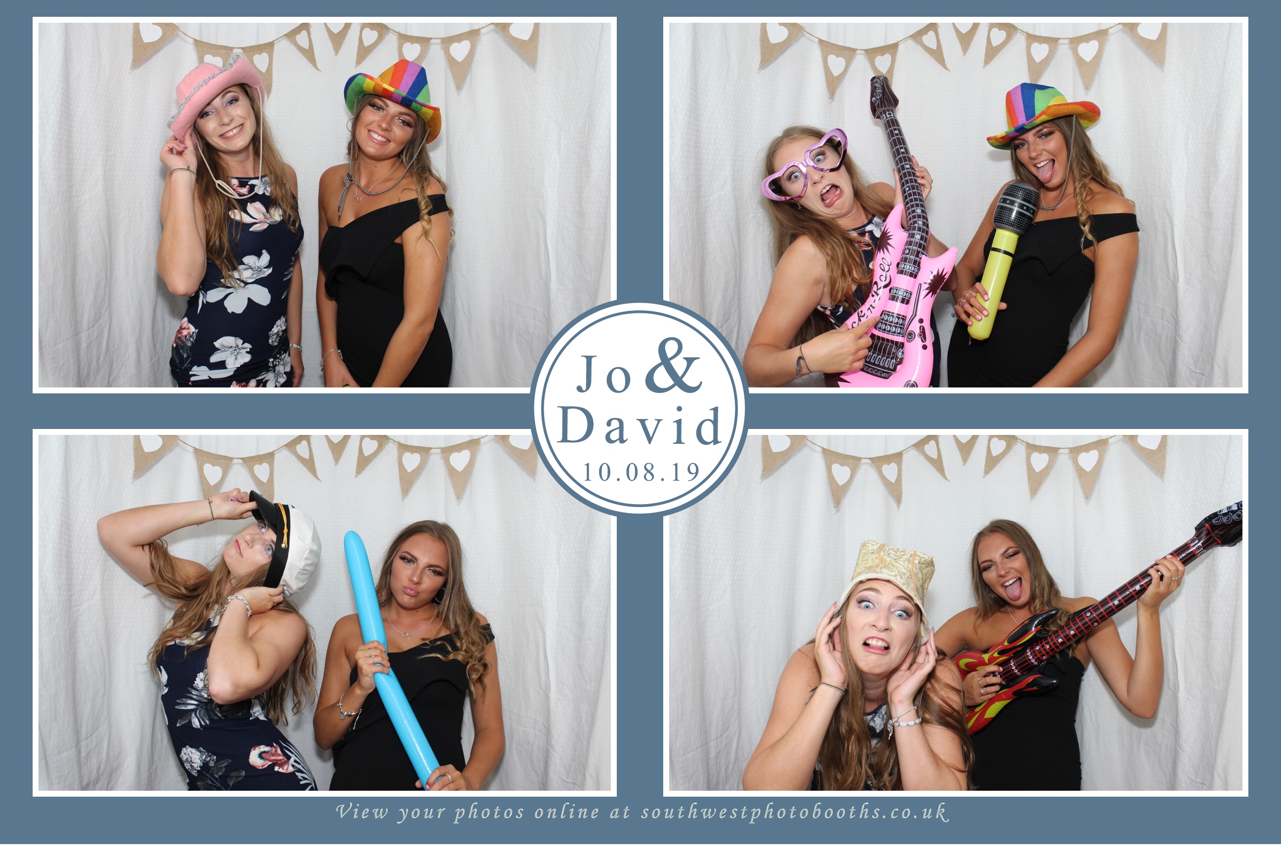 Jo and David | View more photos from the event at gallery.southwestphotobooths.co.uk/u/SWPB/Jo-and-David