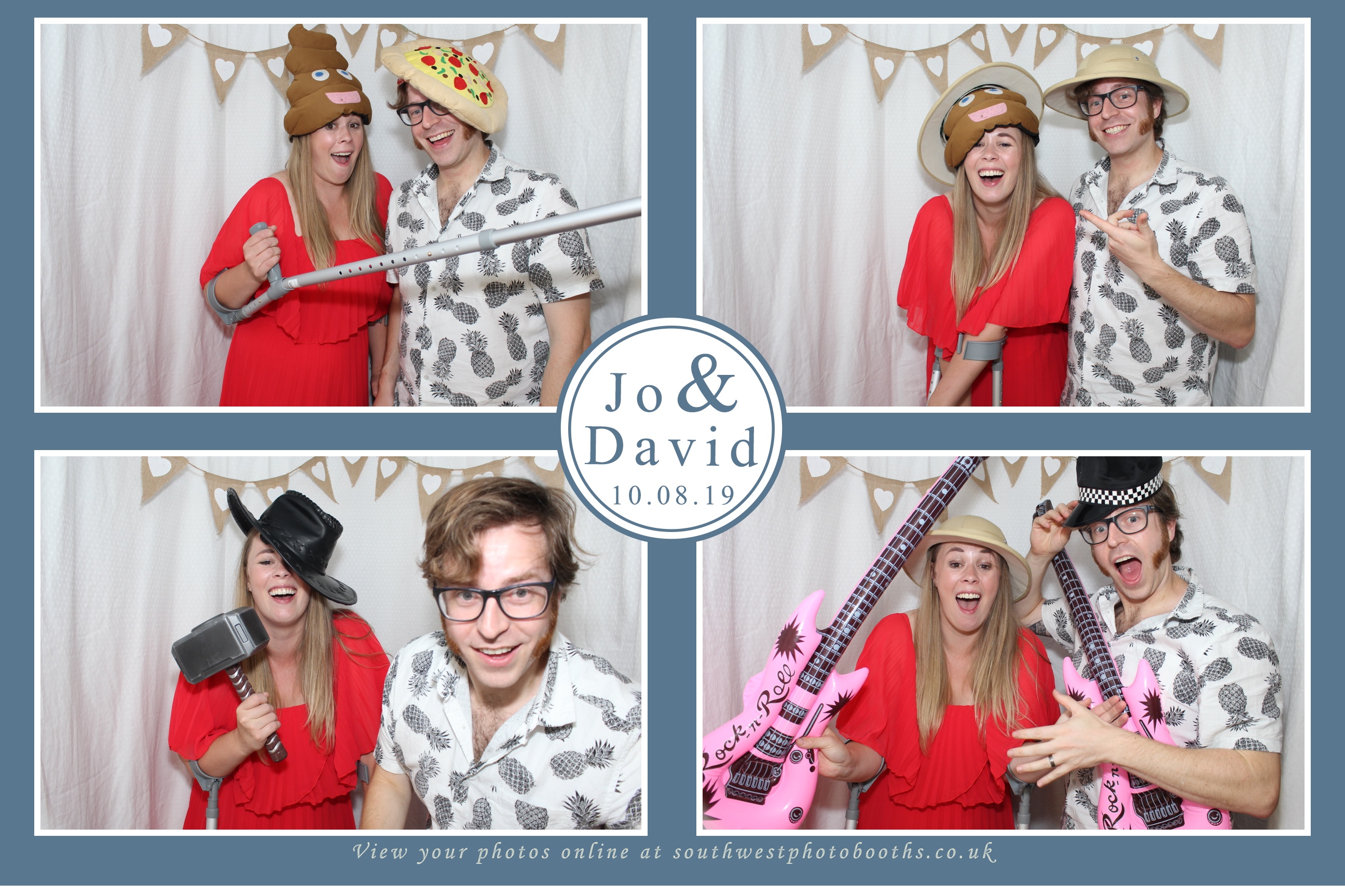 Jo and David | View more photos from the event at gallery.southwestphotobooths.co.uk/u/SWPB/Jo-and-David