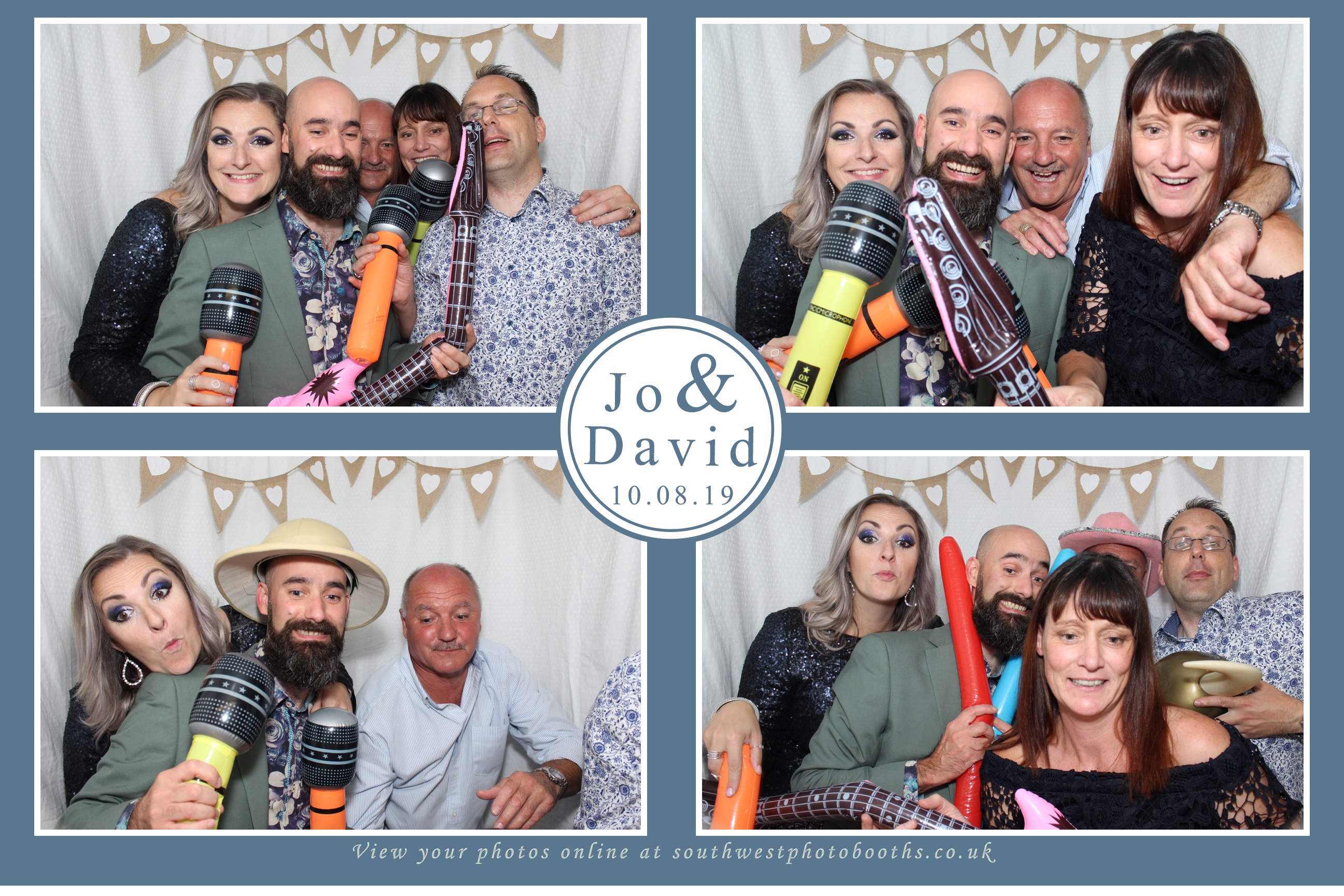 Jo and David | View more photos from the event at gallery.southwestphotobooths.co.uk/u/SWPB/Jo-and-David