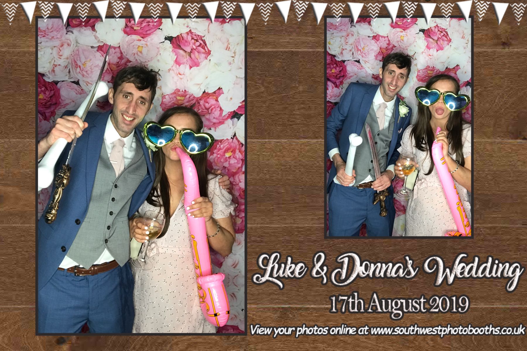 Luke and Donna | View more photos from the event at gallery.southwestphotobooths.co.uk/u/SWPB/Luke-and-Donna