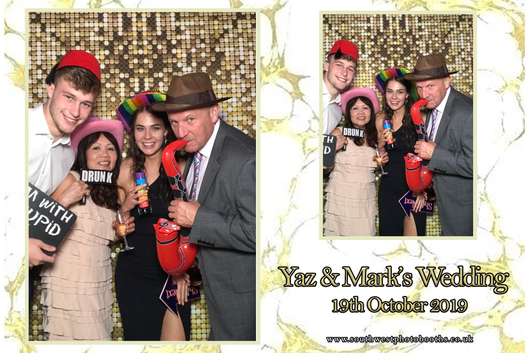 Yaz and Mark | View more photos from the event at gallery.southwestphotobooths.co.uk/u/SWPB/Yaz-and-Mark