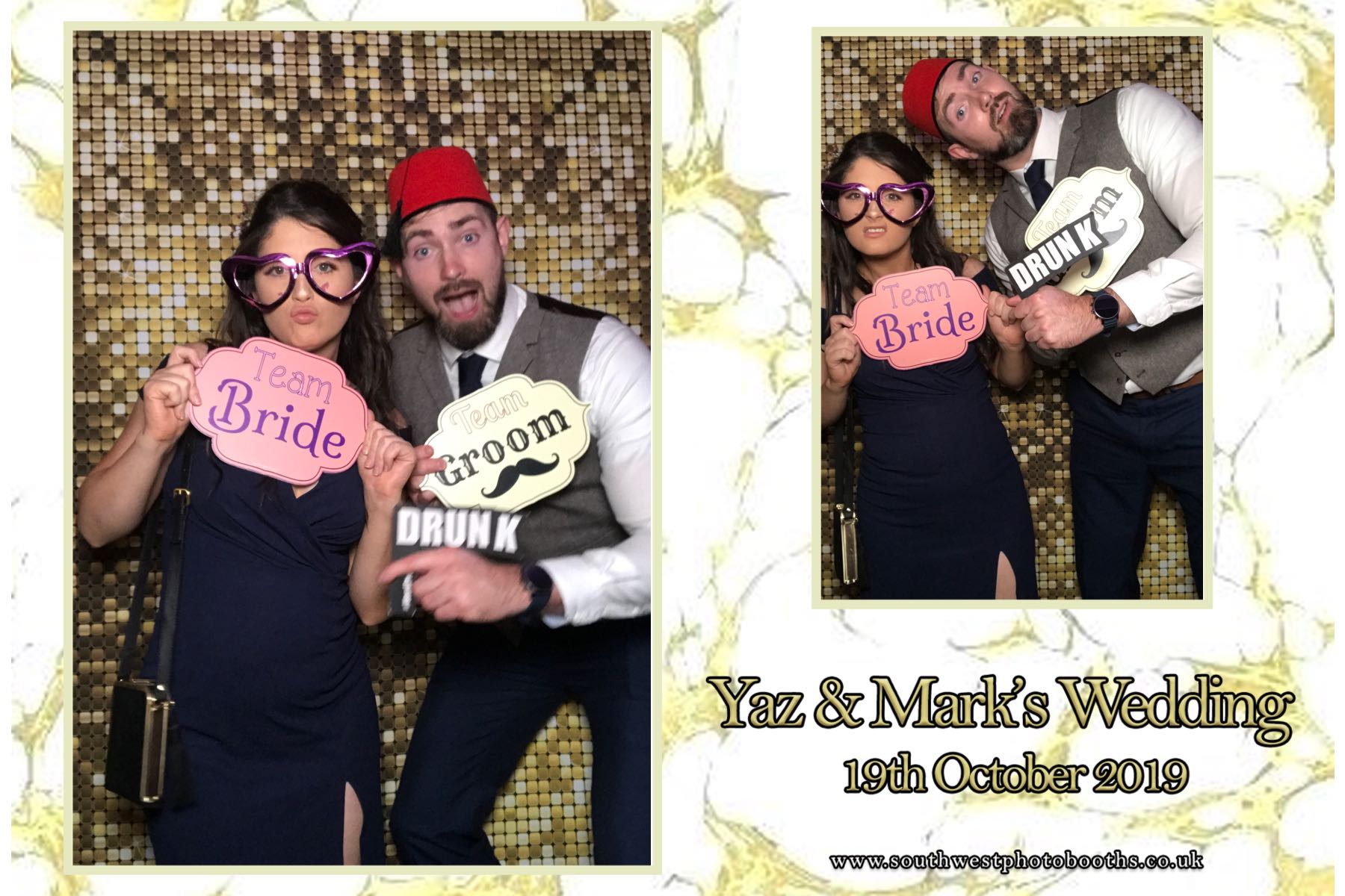 Yaz and Mark | View more photos from the event at gallery.southwestphotobooths.co.uk/u/SWPB/Yaz-and-Mark